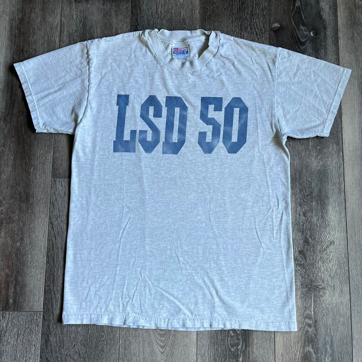 Pre-owned Military X Vintage 2000s Lsd 50 Us Navy Spell Out Ship Logo Tee Shirt In Navy/heather Grey