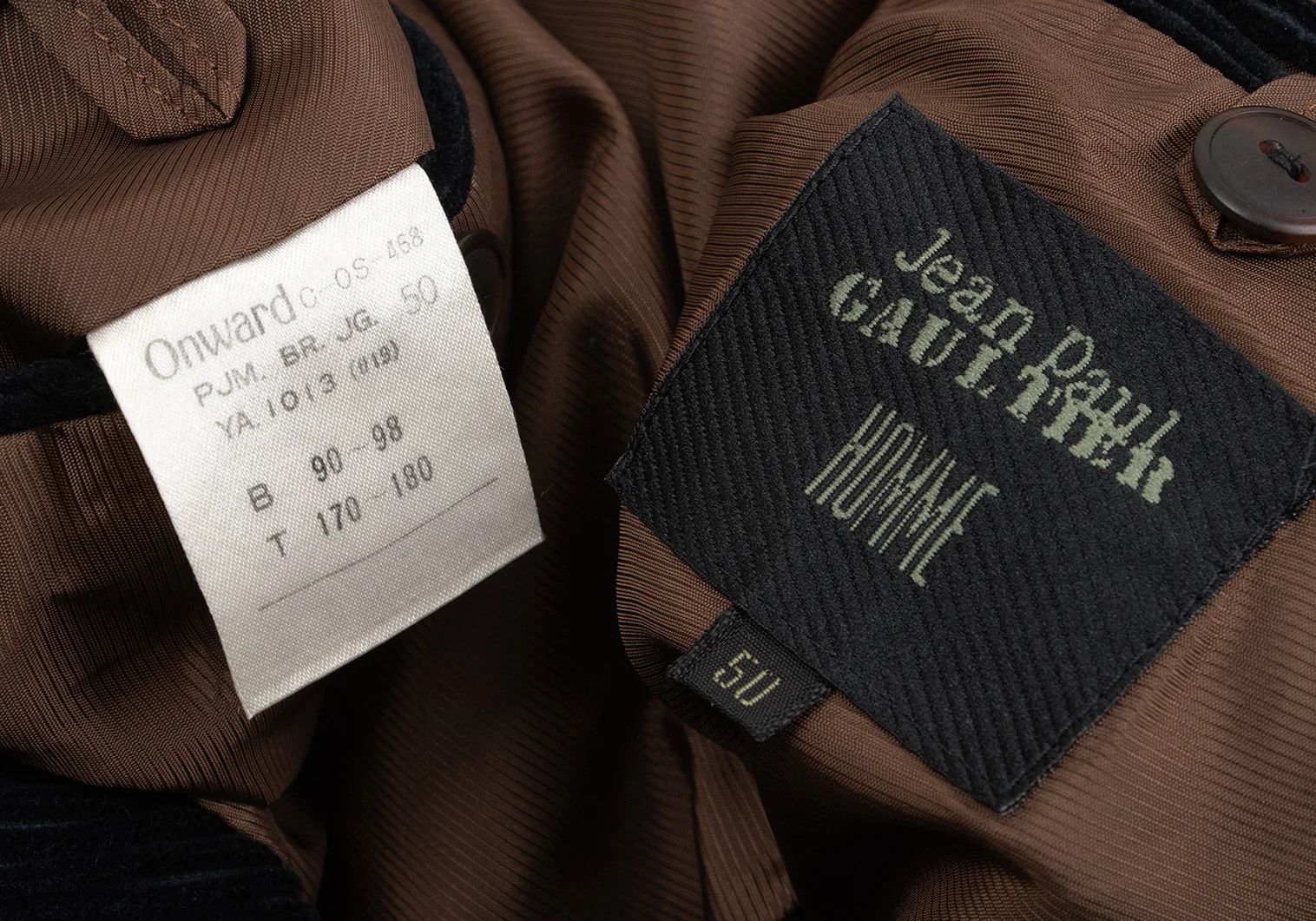 Jean Paul Gaultier Cotton Corduroy Peak Lapel Double Jacket in Black Size 50 Size US M / EU 48-50 / 2 - 19 Thumbnail