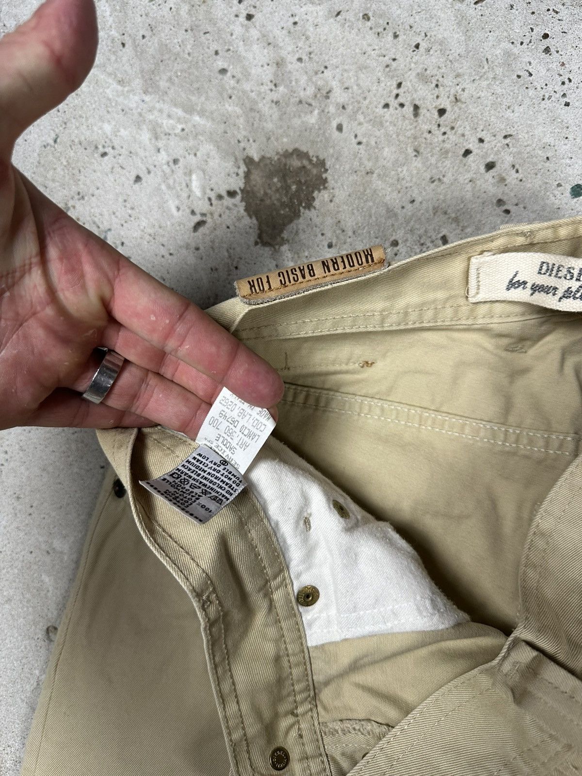 Diesel Vintage 90s Diesel Paddle Beige Baggy Denim Jeans Size US 32 / EU 48 - 10 Thumbnail