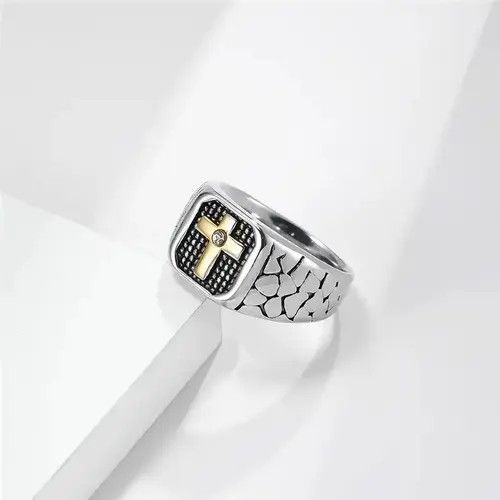 Jewelry × Vintage Retro Cross Ring Size ONE SIZE - 1 Thumbnail