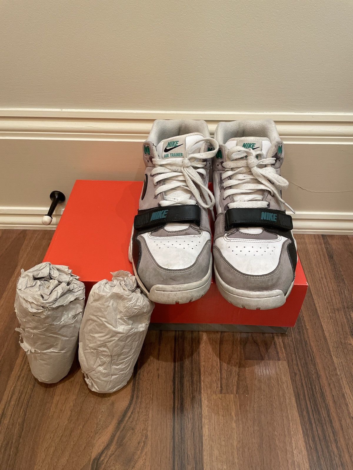 Jordan Brand × Nike Nike Air Trainer 1 Chlorophyll (2022) Size US 11.5 / EU 44-45 - 4 Thumbnail