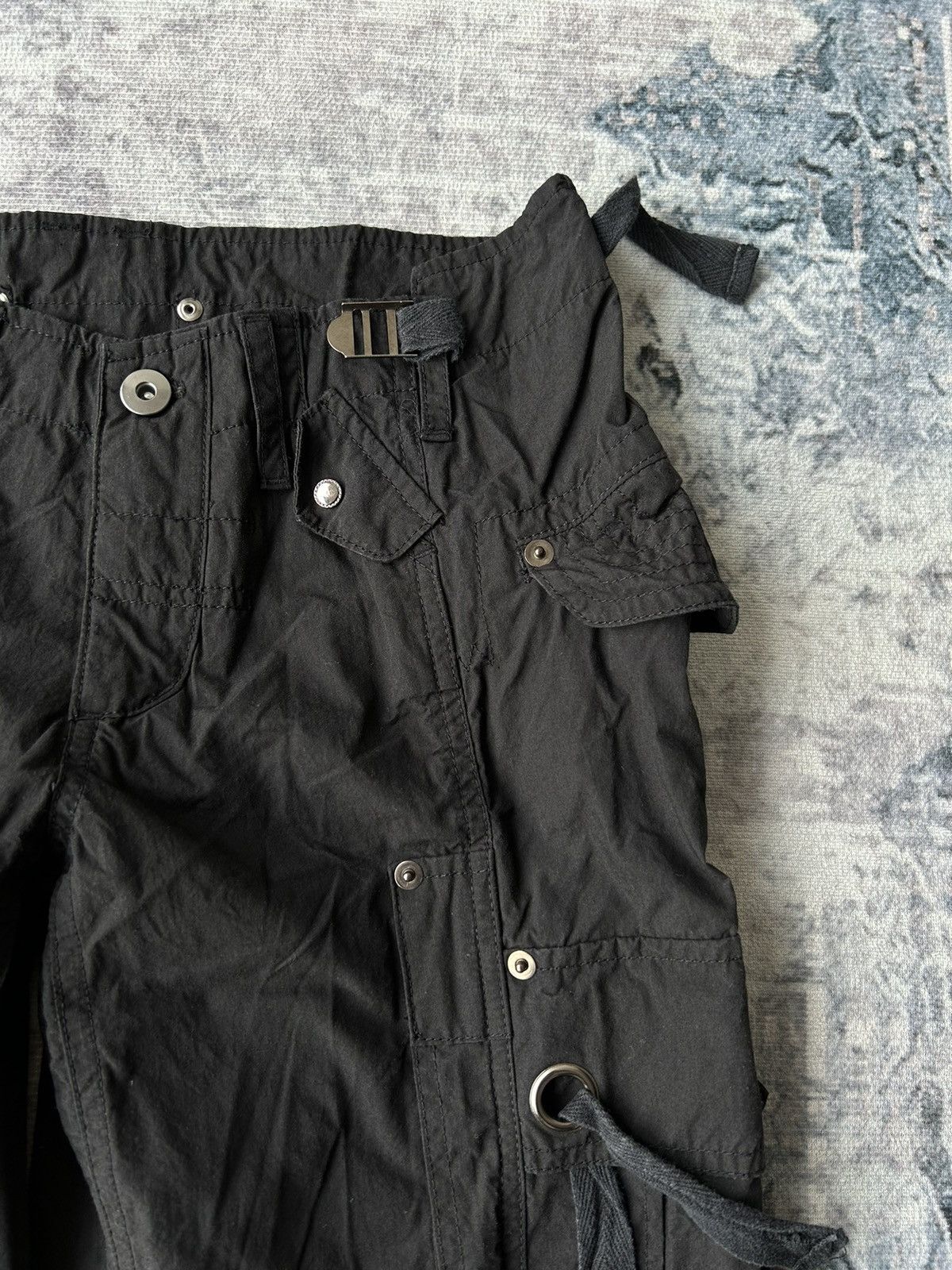 Japanese Brand Multipocket Tactical Style Black Pants Size 28" / US 6 / IT 42 - 9 Thumbnail