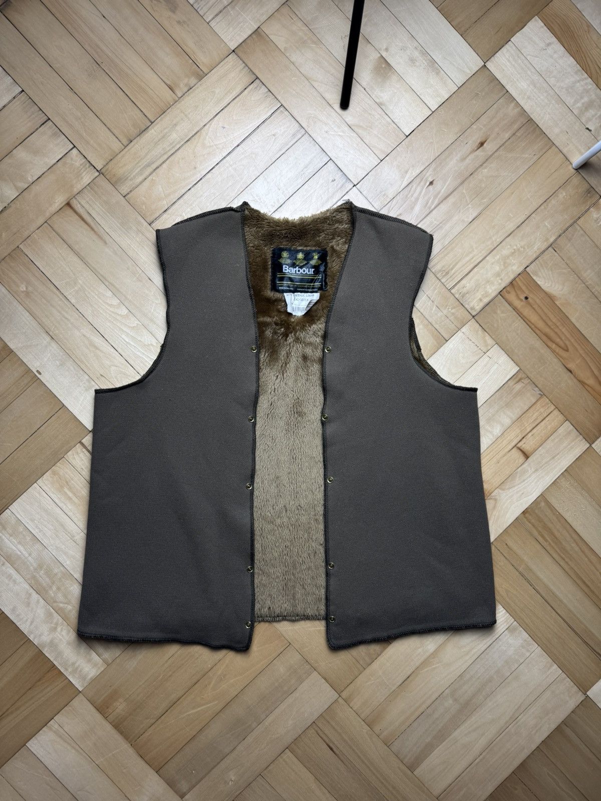 Barbour Vintage Barbour Warm Pile Lining Shearling Vest Brown Size L Size US L / EU 52-54 / 3 - 4 Thumbnail