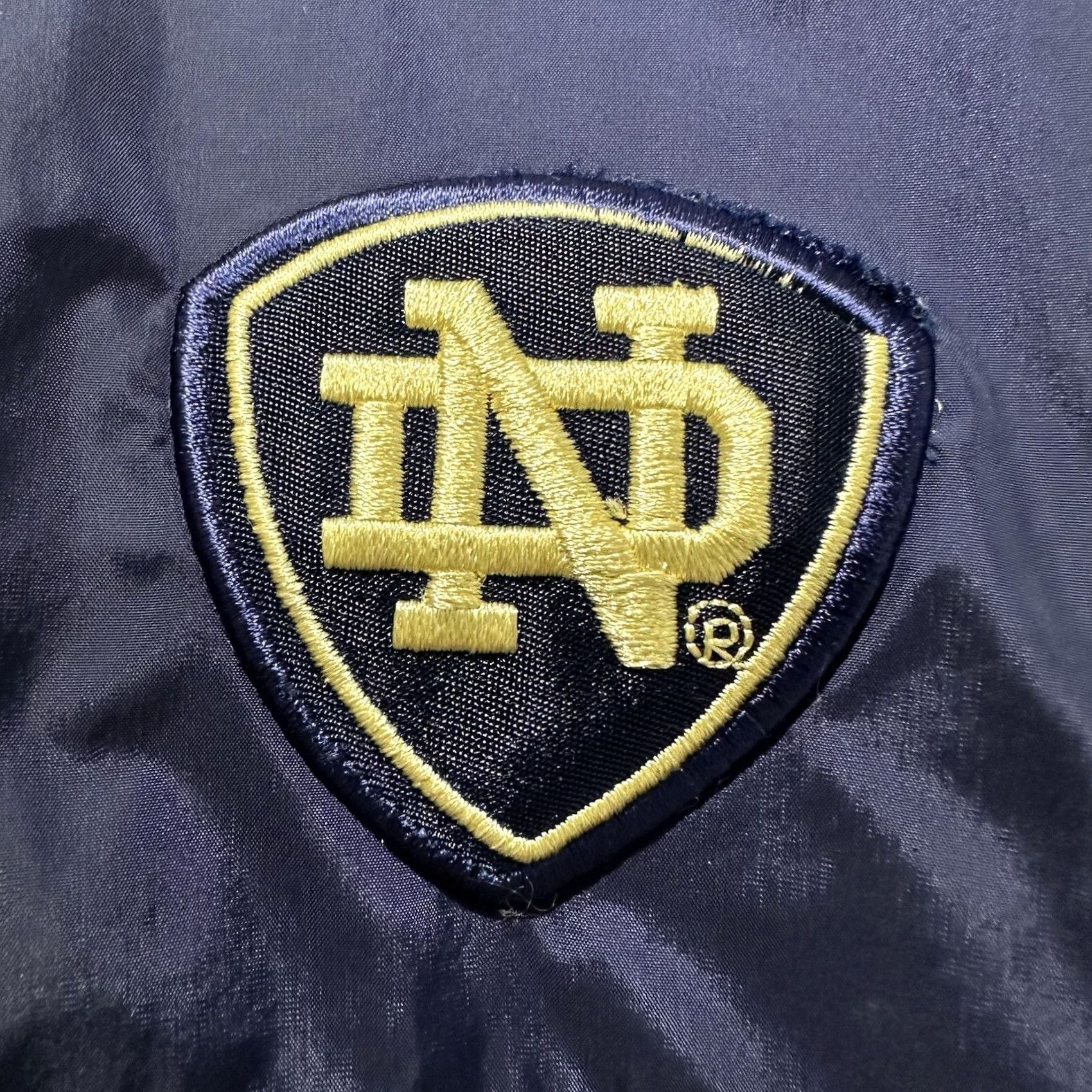 Adidas VINTAGE Notre Dame Jacket Mens Medium Blue Quarter Zip Windbreaker Adidas 90s Fighting Irish Size US M / EU 48-50 / 2 - 4 Thumbnail