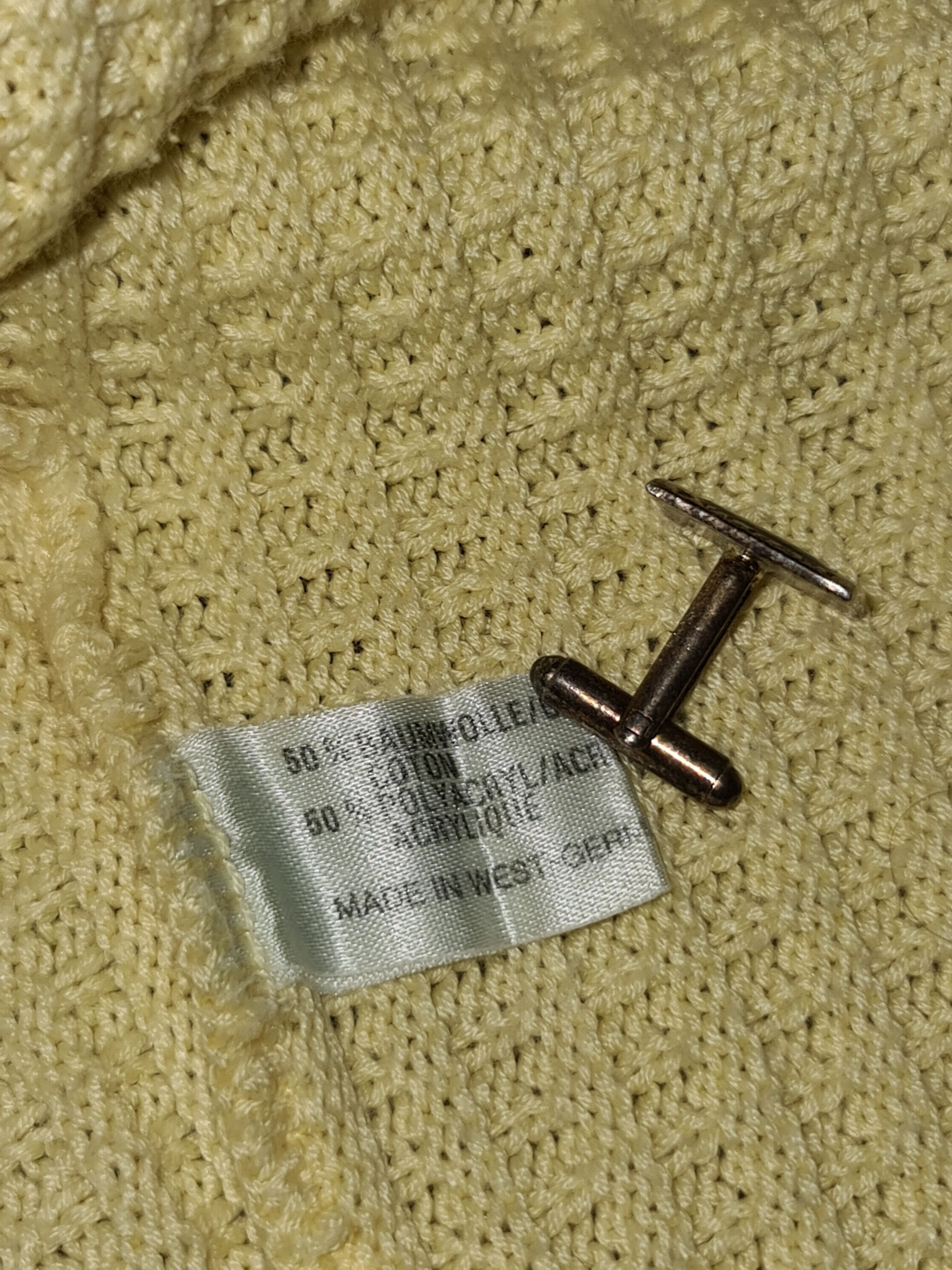 Carlo Colucci 90S Vintage Carlo Colucci Knitted yellow cardigan Size US M / EU 48-50 / 2 - 10 Thumbnail