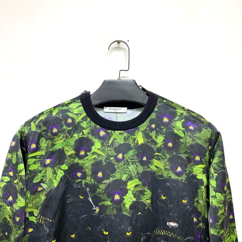 Givenchy Givenchy Size 38Moss Green Printed Hoodie 2506-Nextarrow Size US XL / EU 56 / 4 - 2 Thumbnail