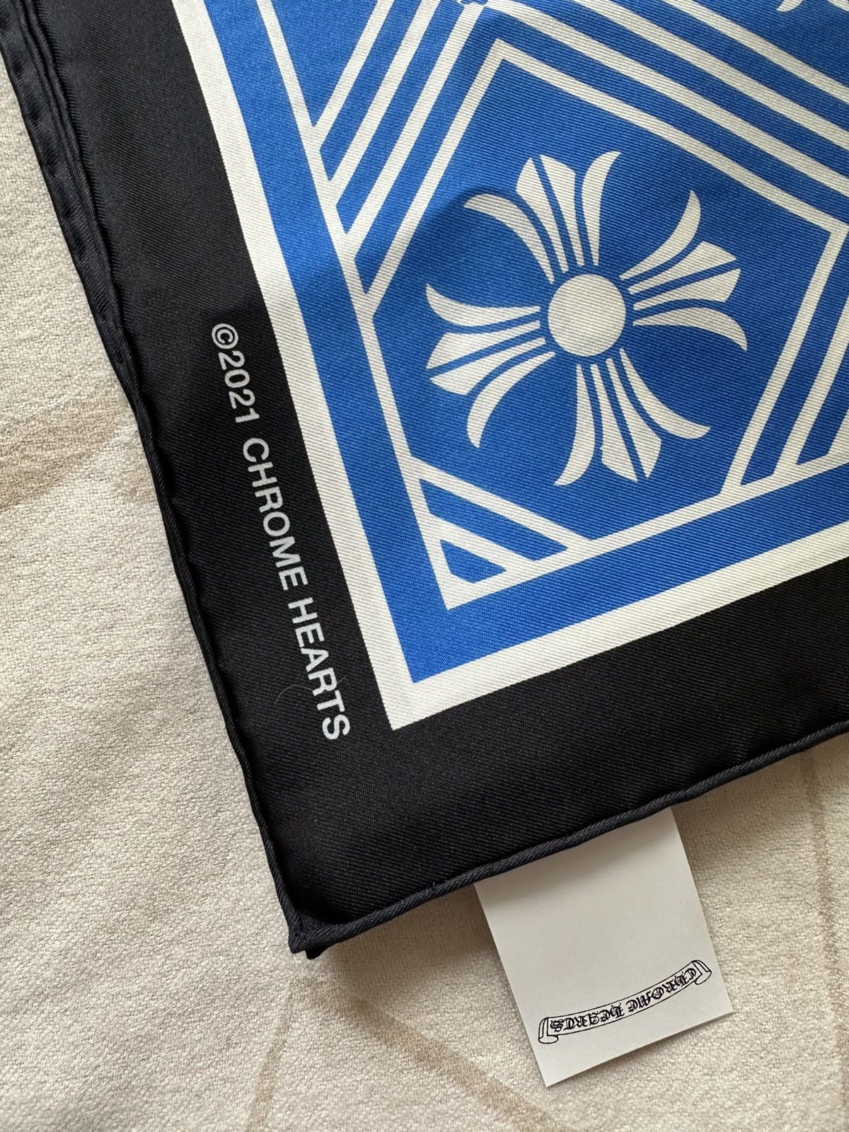 Chrome Hearts Chrome hearts “ Math plus” silk scarf Blue color Size ONE SIZE - 5 Thumbnail