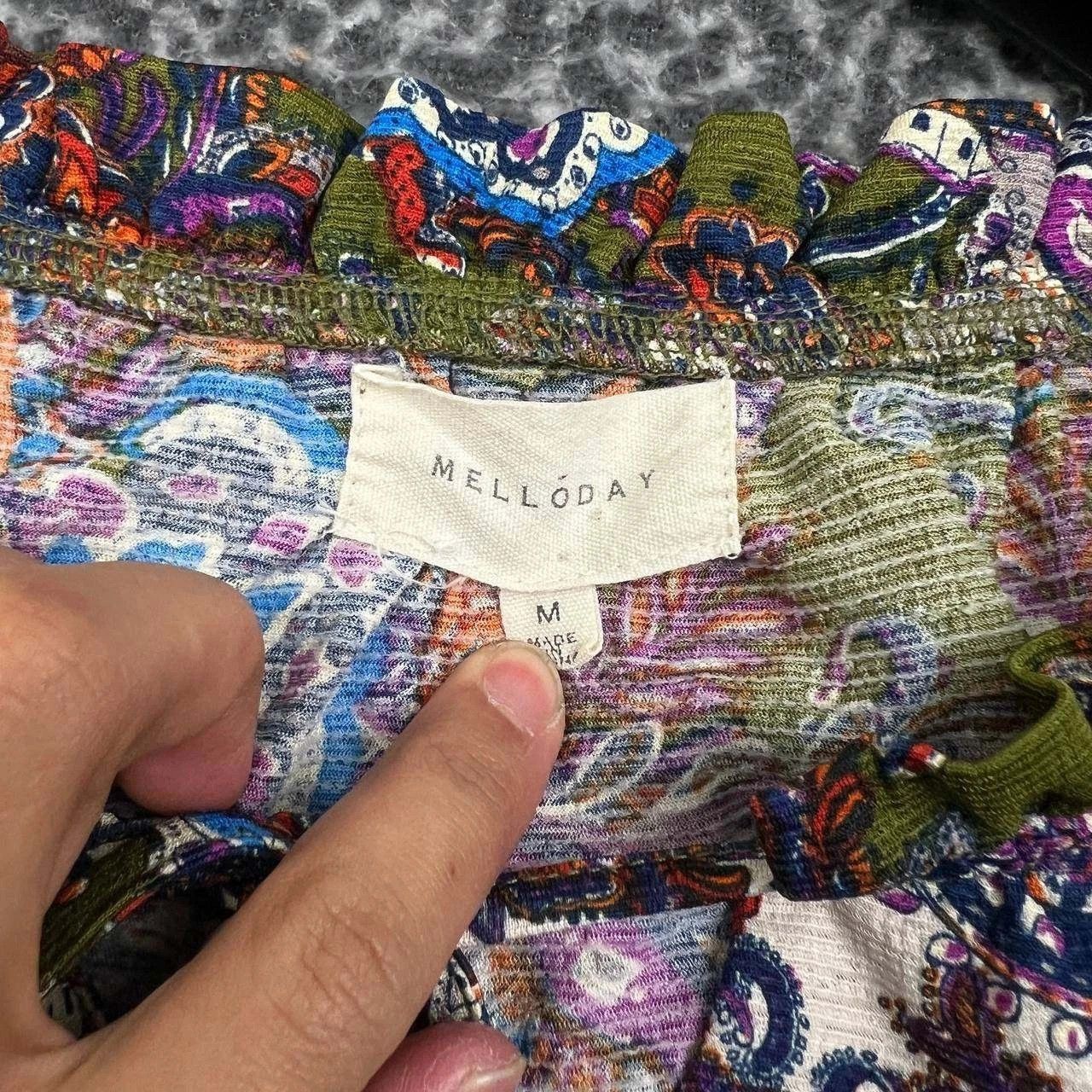 Other Melloday Blouse Women Paisley Long Sleeve Elastic Waist M Size M / US 6-8 / IT 42-44 - 3 Thumbnail