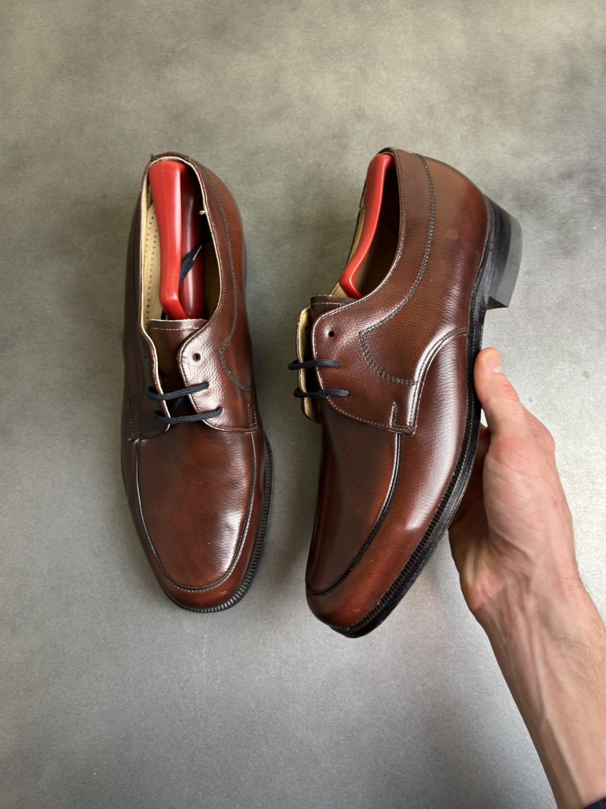 Eaton × Leather × Vintage 1960s Vintage Loafers 1970s Leather Moc Toe Size US 9 / EU 42 - 22 Thumbnail