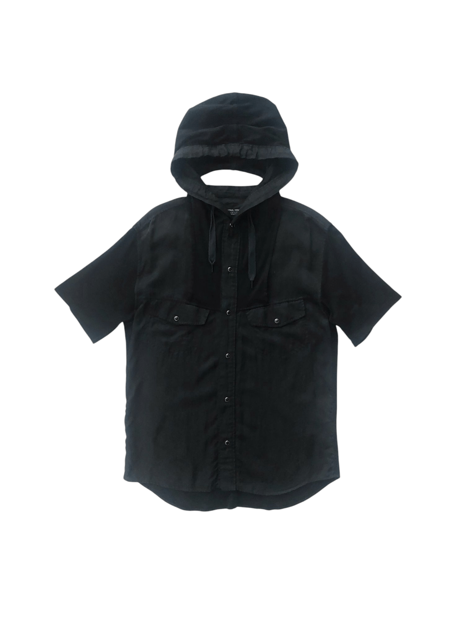 Final Home SS2009 Black Short Sleeve Hooded Shirt