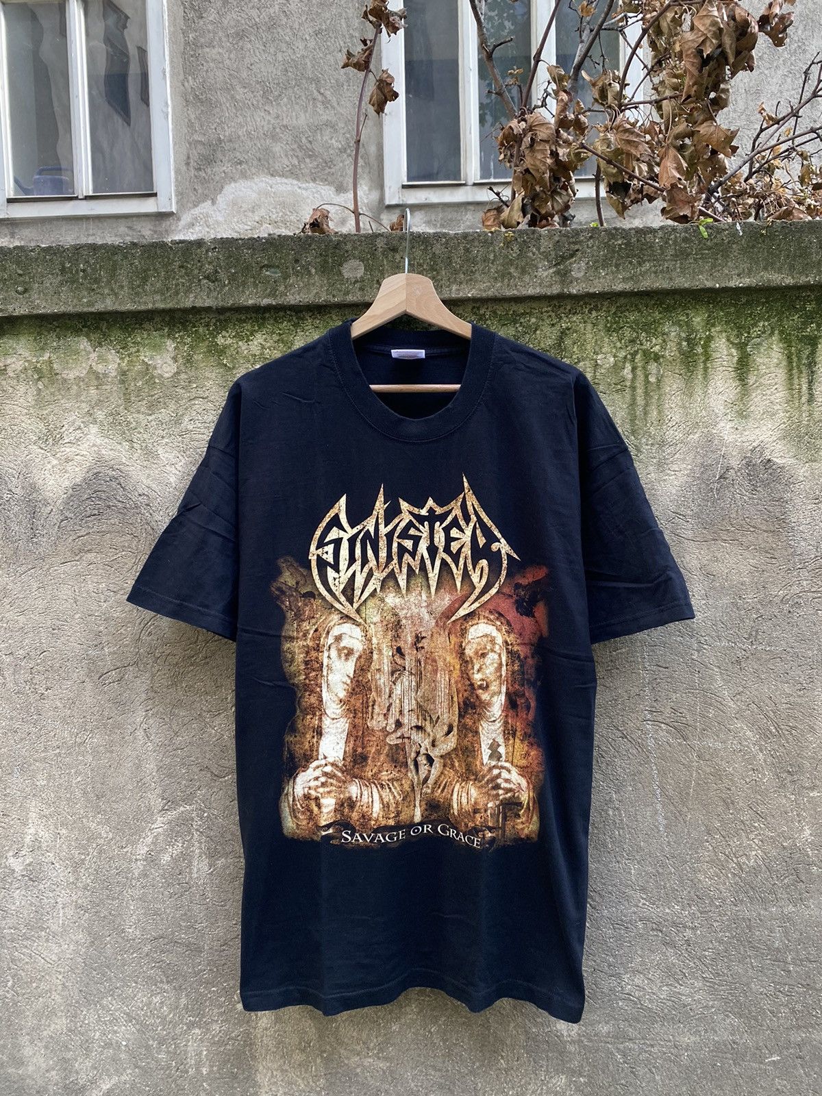 Band Tees × Vintage Vintage Sinister Savage Of Grace Rock T-Shirt Size US XL / EU 56 / 4 - 3 Thumbnail