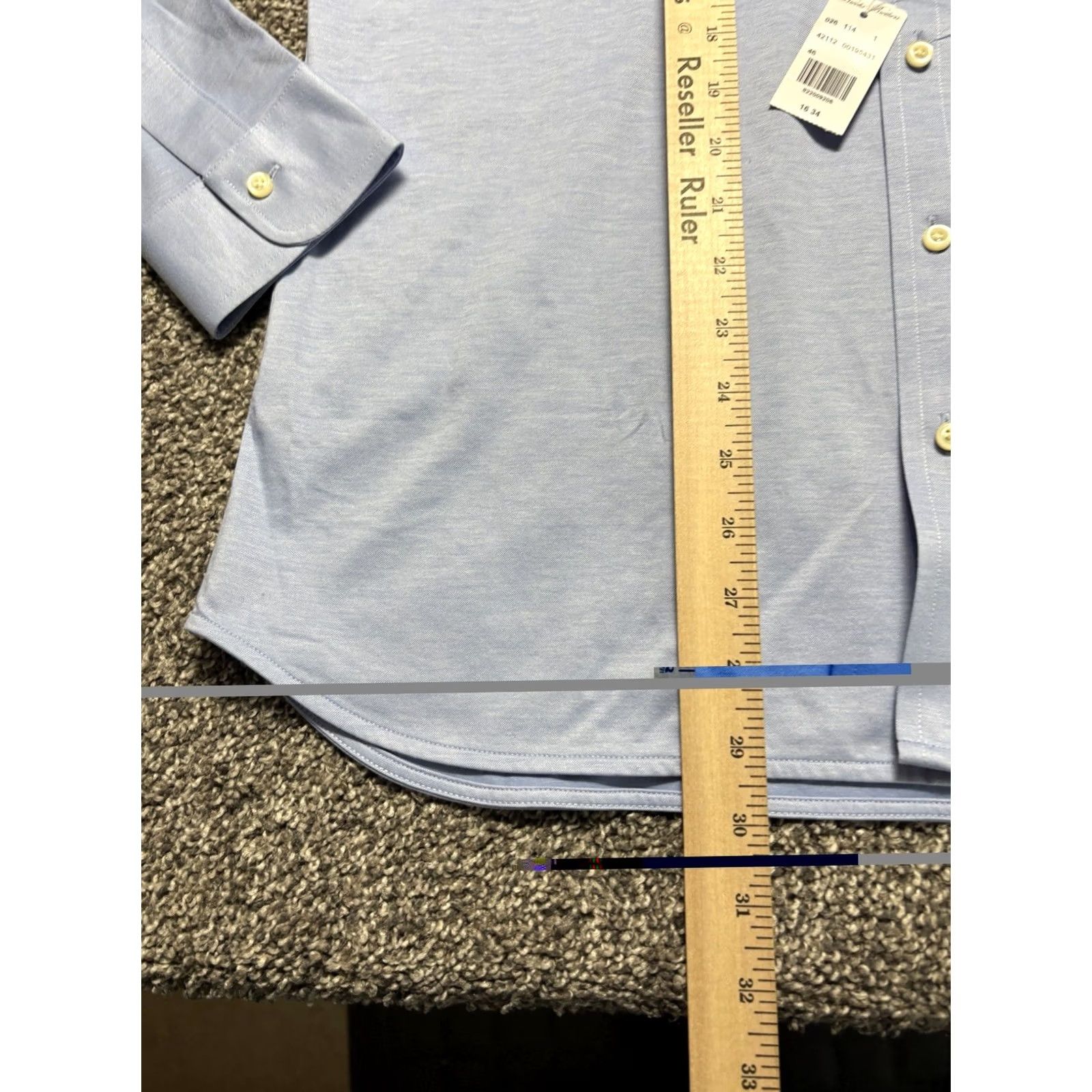 Brooks Brothers Brooks Brothers Milano Shirt Mens 16 Blue Button-Down Cotton Knit Dress Shirt Long Sleeve Size US L / EU 52-54 / 3 - 4 Thumbnail