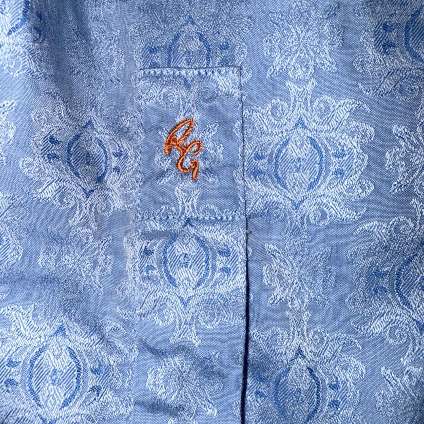 Robert Graham Robert Graham Shirt Men’s Large Light Blue Scroll Abstract Flip Cuffs Button Up Size US L / EU 52-54 / 3 - 5 Thumbnail