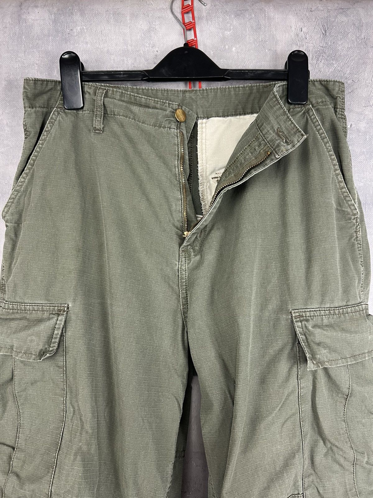 Carhartt Wip Vintage Y2K Carhartt WIP Military Cargo Pants Baggy Sz31x30 Size US 32 / EU 48 - 7 Thumbnail