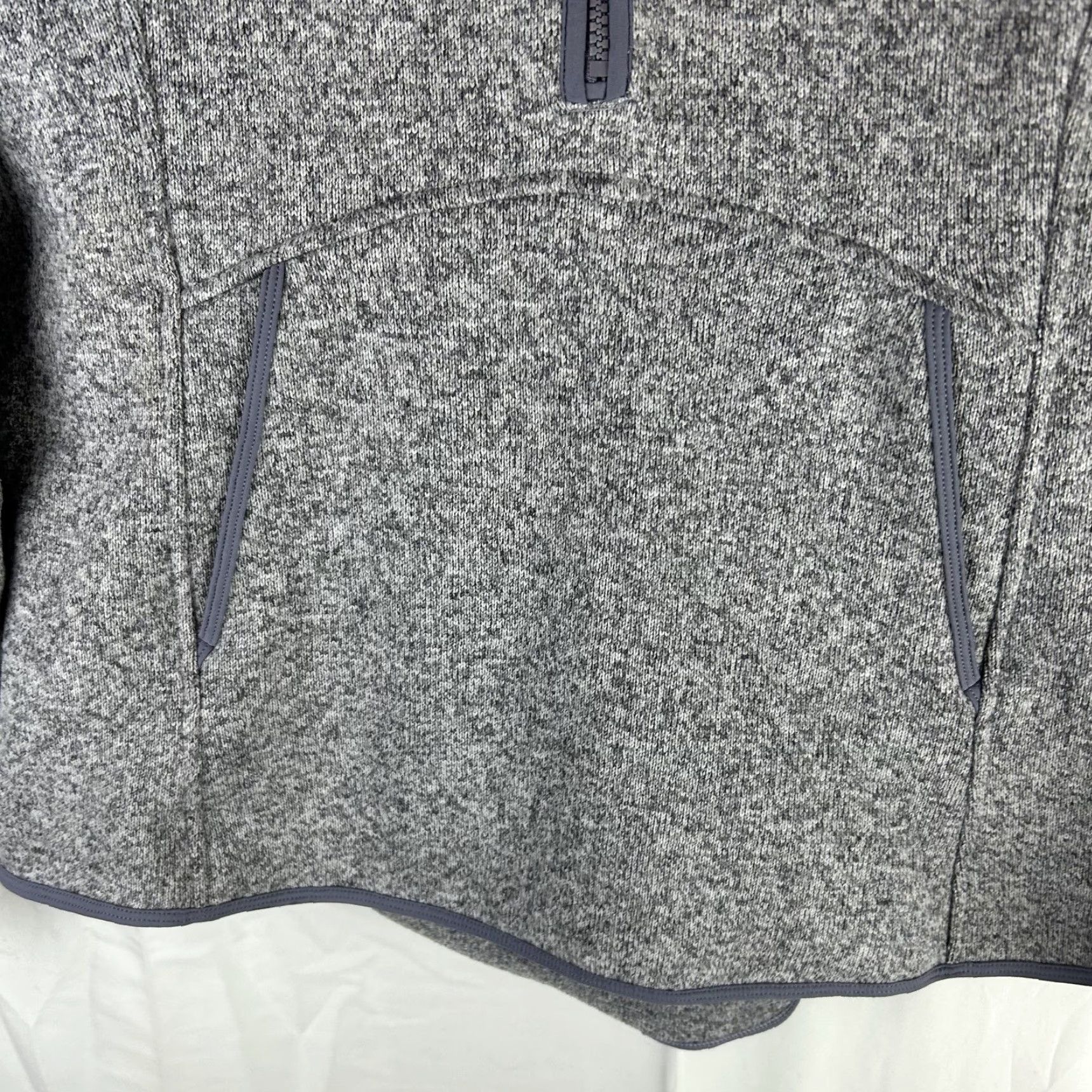 Lululemon VINTAGE Lululemon Fleece Hoodie Pullover Women Medium Gray 1/2 Zip Hooded Pockets Size M / US 6-8 / IT 42-44 - 6 Thumbnail
