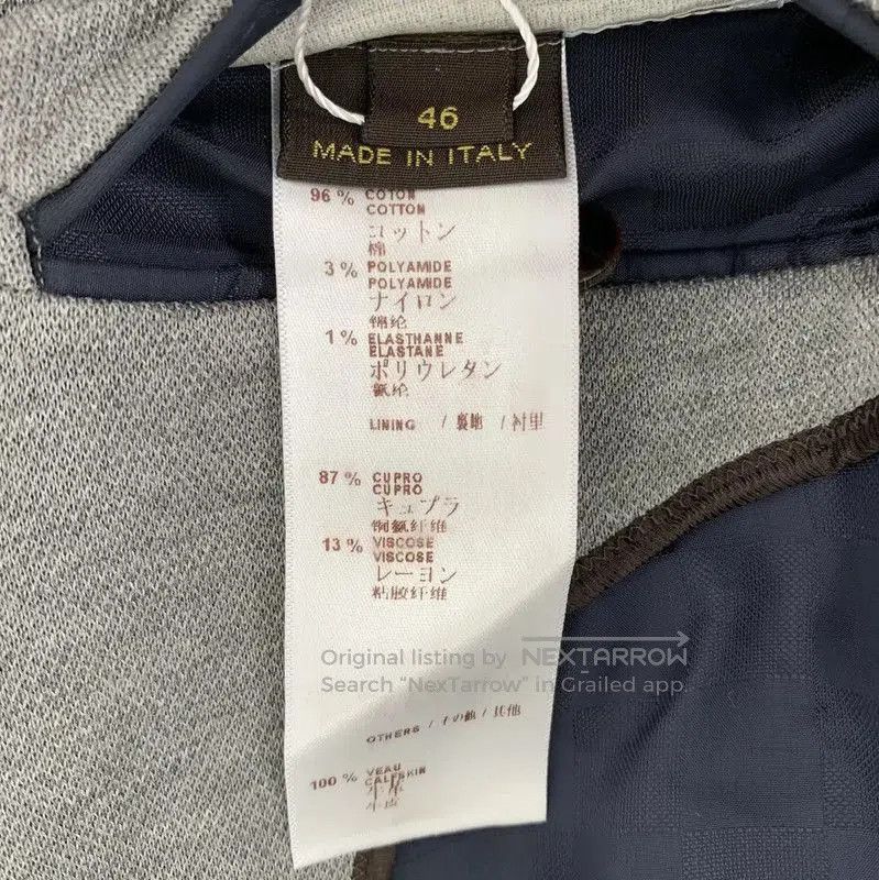 Louis Vuitton Louis Vuitton Gray Cotton Men's Jacket . Size US S / EU 44-46 / 1 - 6 Thumbnail