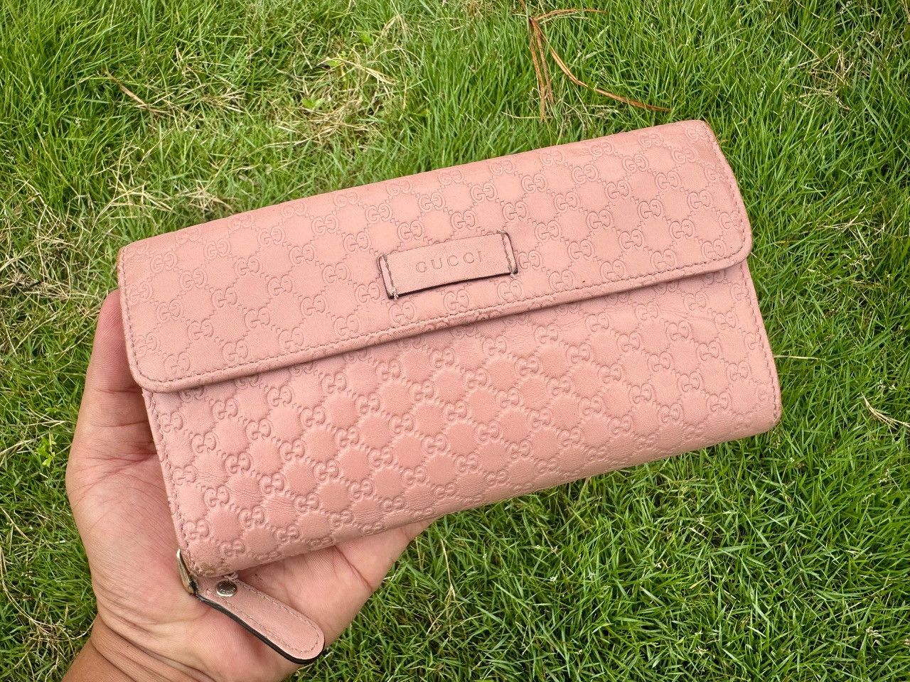 ヘアアクセサリー GUCCI Continental GG Marmont tortora wallet Gucci Wallet Monogram GG Beige Lovely Heart Long Continental