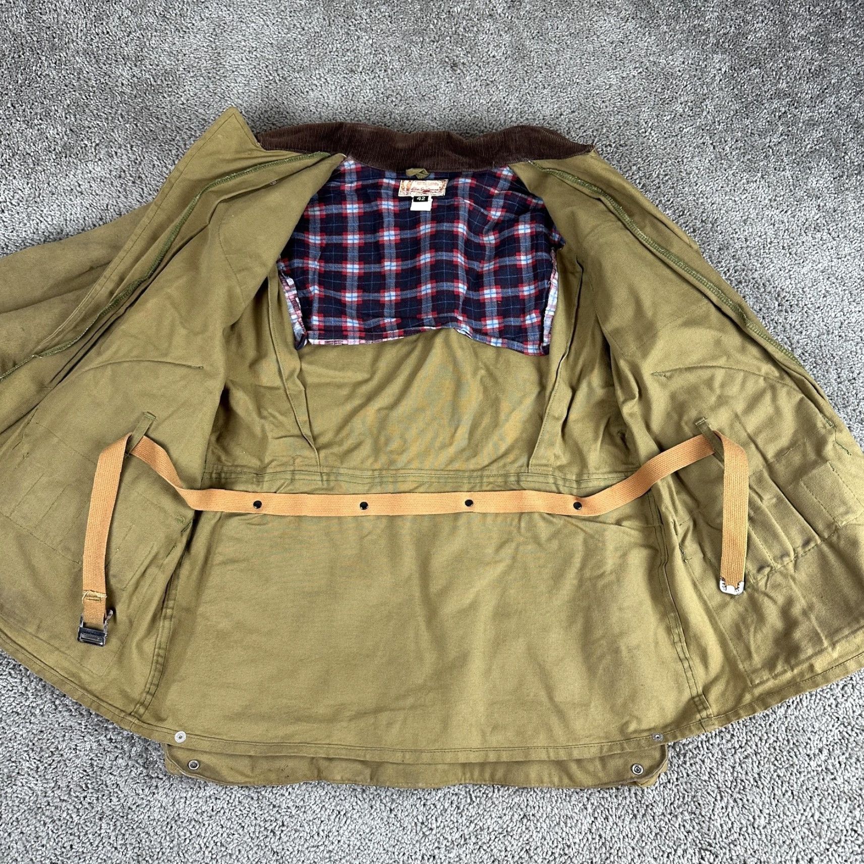 Vintage VINTAGE Allen Sportwear Hunting Jacket Mens 42 Canvas Corduroy Game Bag 60s Size US XS / EU 42 / 0 - 3 Thumbnail