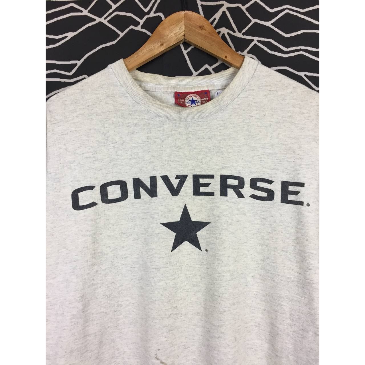 Converse × Vintage Vtg 90s Converse All Star Made In Usa Long Sleeve Tee Size US M / EU 48-50 / 2 - 3 Thumbnail