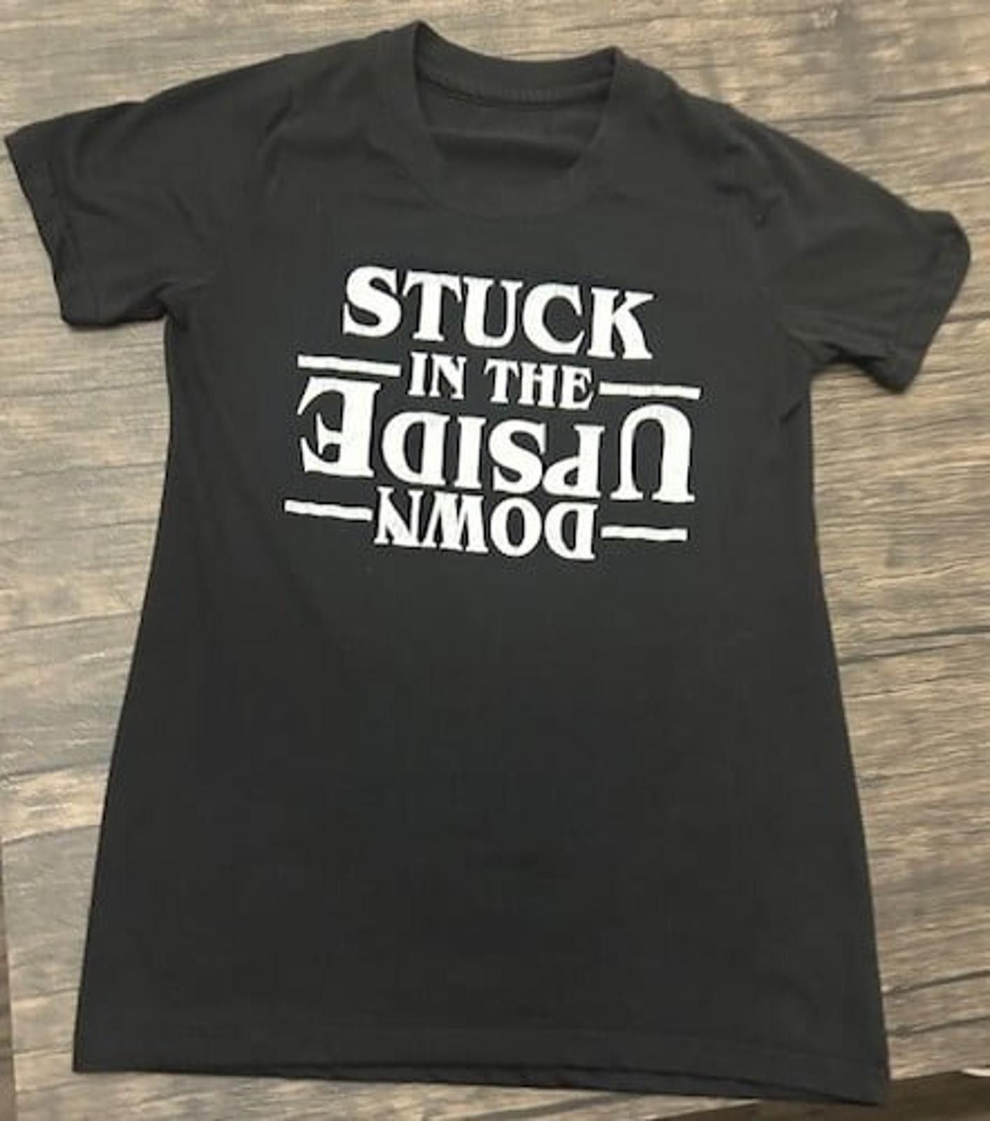 Designer Stranger Things Black T-Shirt Size S Size ONE SIZE - 1 Thumbnail