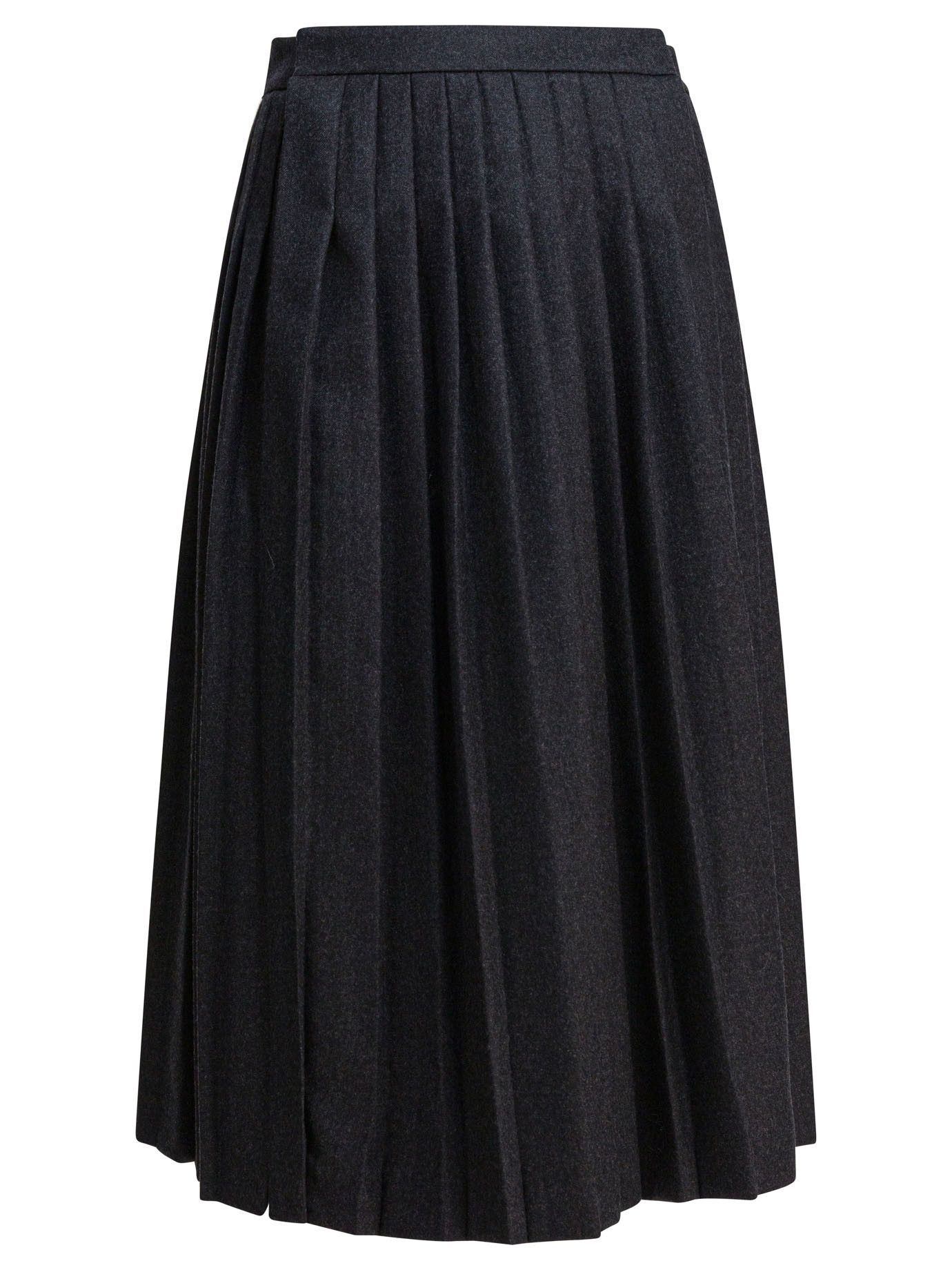 Prada Pleated Wool Flannel Skirt tag size 38 Women - USA Duties Paid