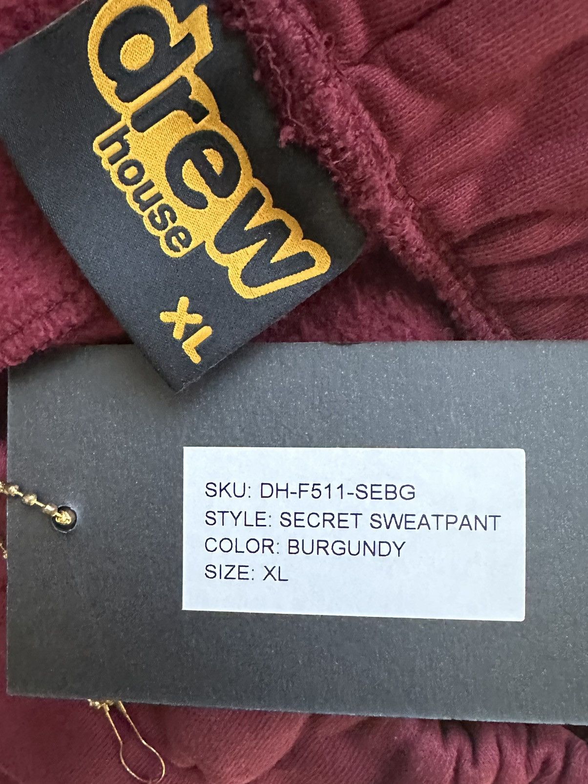 Drew House Nwt Size XL Drew House Secret Burgundy Sweatpants Size US 30 / EU 46 - 10 Thumbnail