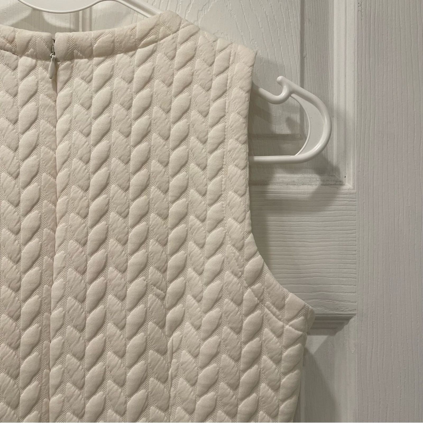 Loft Ann Taylor LOFT White Quilted Dress 0 Size XS / US 0-2 / IT 36-38 - 7 Thumbnail