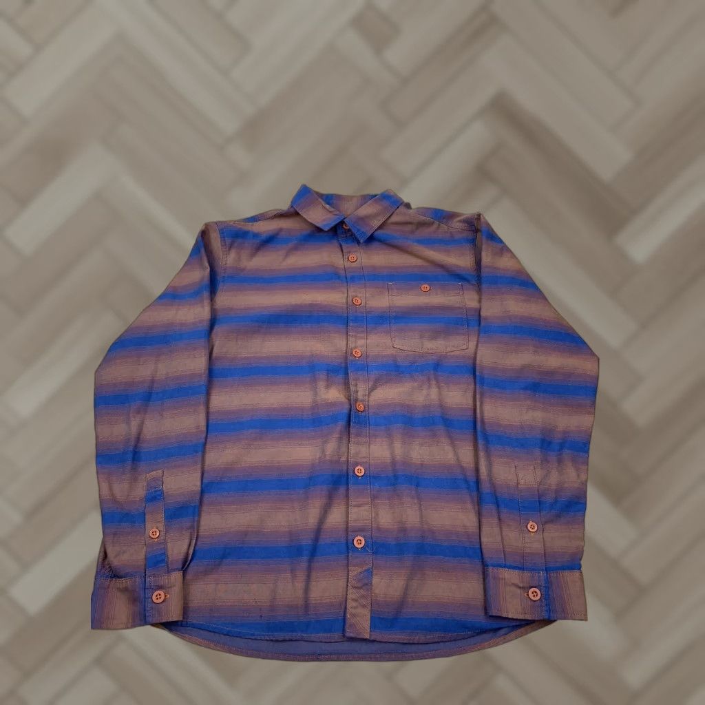 Mountain Hardwear VINTAGE Mountain Hardwear Button-Up Shirt M/L Long Sleeve Striped Blue Outdoor Casual Pockets Mens Size US L / EU 52-54 / 3 - 1 Thumbnail
