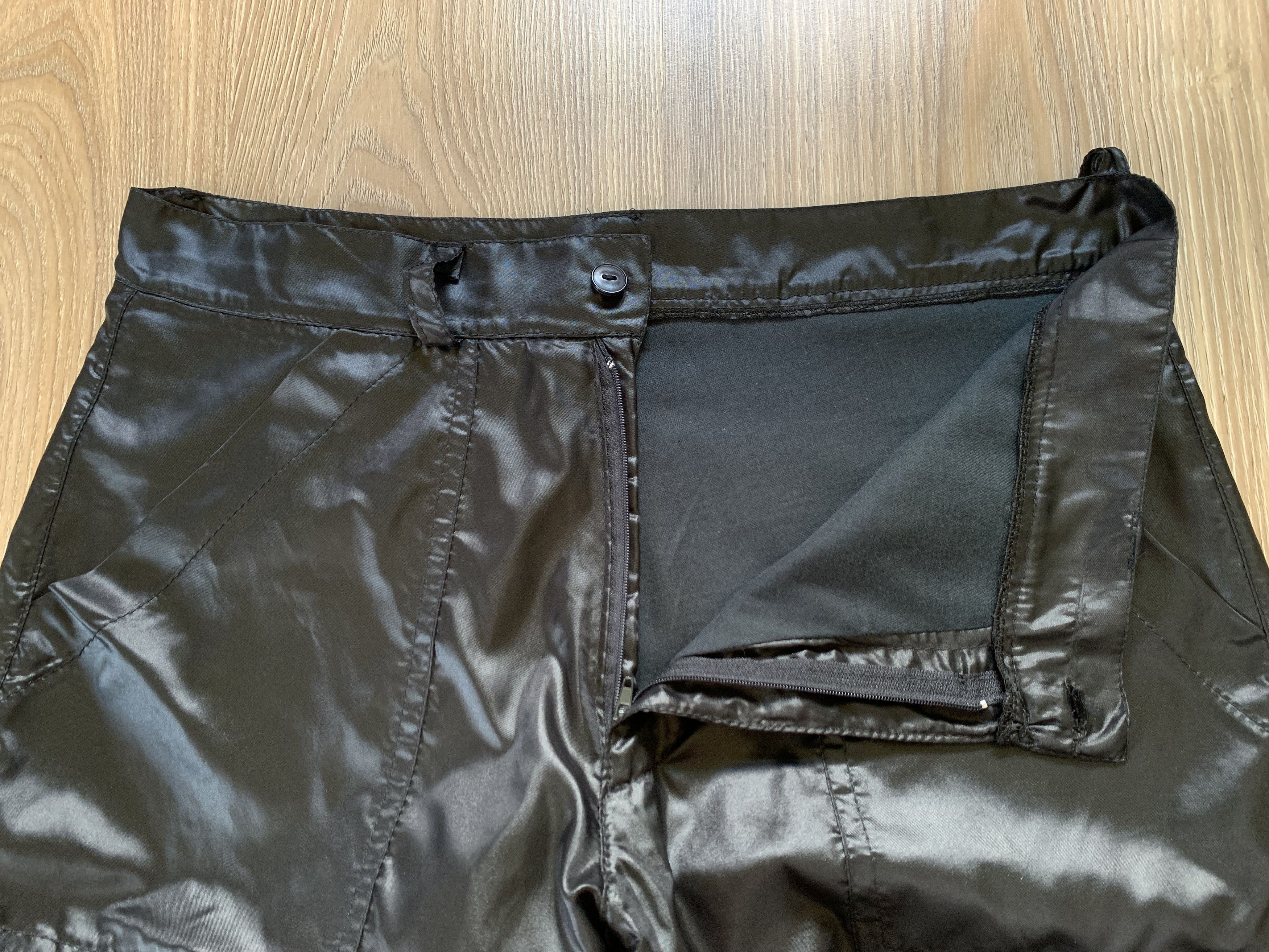 Other Italian Uomo Collection Men's Nylon Black Cargo Pants Size US 30 / EU 46 - 5 Thumbnail