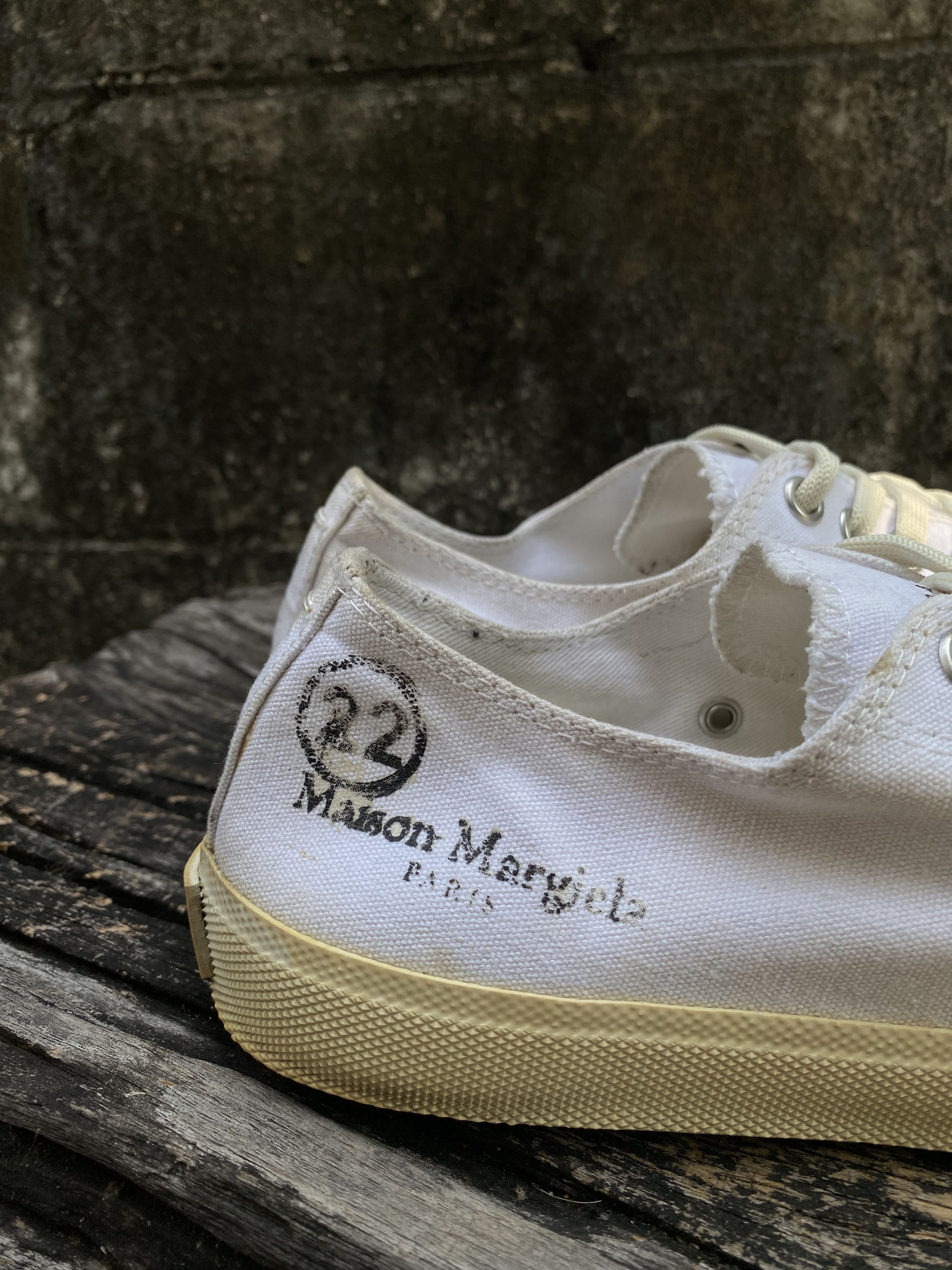 Maison Margiela Maison Margiela Tabi Canvas Sneakers White EU40 Size US 10 / IT 40 - 5 Thumbnail