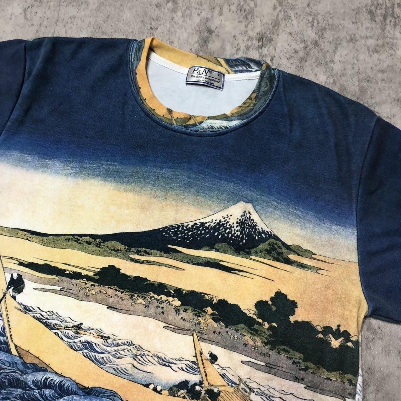 Other Blue & yellow Japanese print cotton t-shirt Size US L / EU 52-54 / 3 - 2 Thumbnail