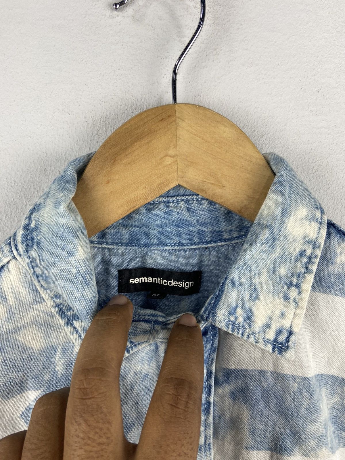If Six Was Nine × Japanese Brand × semanticdesign Semantic Design Rockstar Acidwash Shirt Size US M / EU 48-50 / 2 - 7 Thumbnail