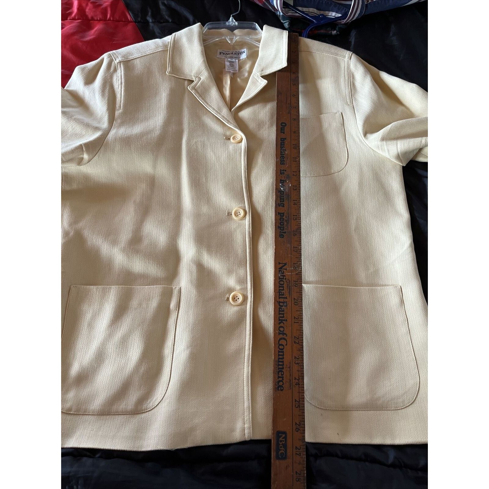 Pendleton Pendleton Womens 14 Wool Silk Blend yellow Dress Suit Blazer Size XL / US 12-14 / IT 48-50 - 20 Thumbnail