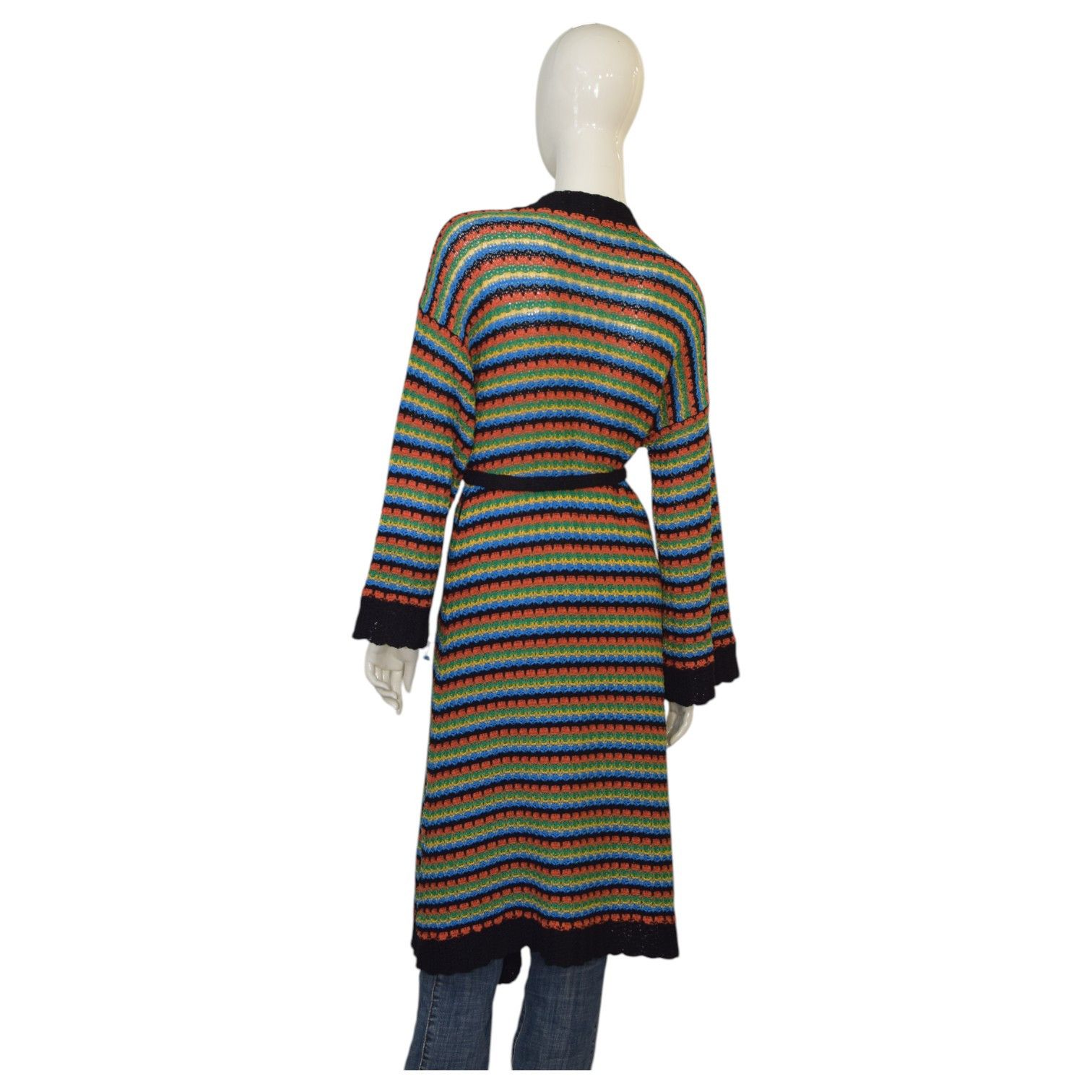 Alanui Alanui Multicolor Striped Knit Cotton Long Cardigan XS / S Size XS / US 0-2 / IT 36-38 - 2 Thumbnail