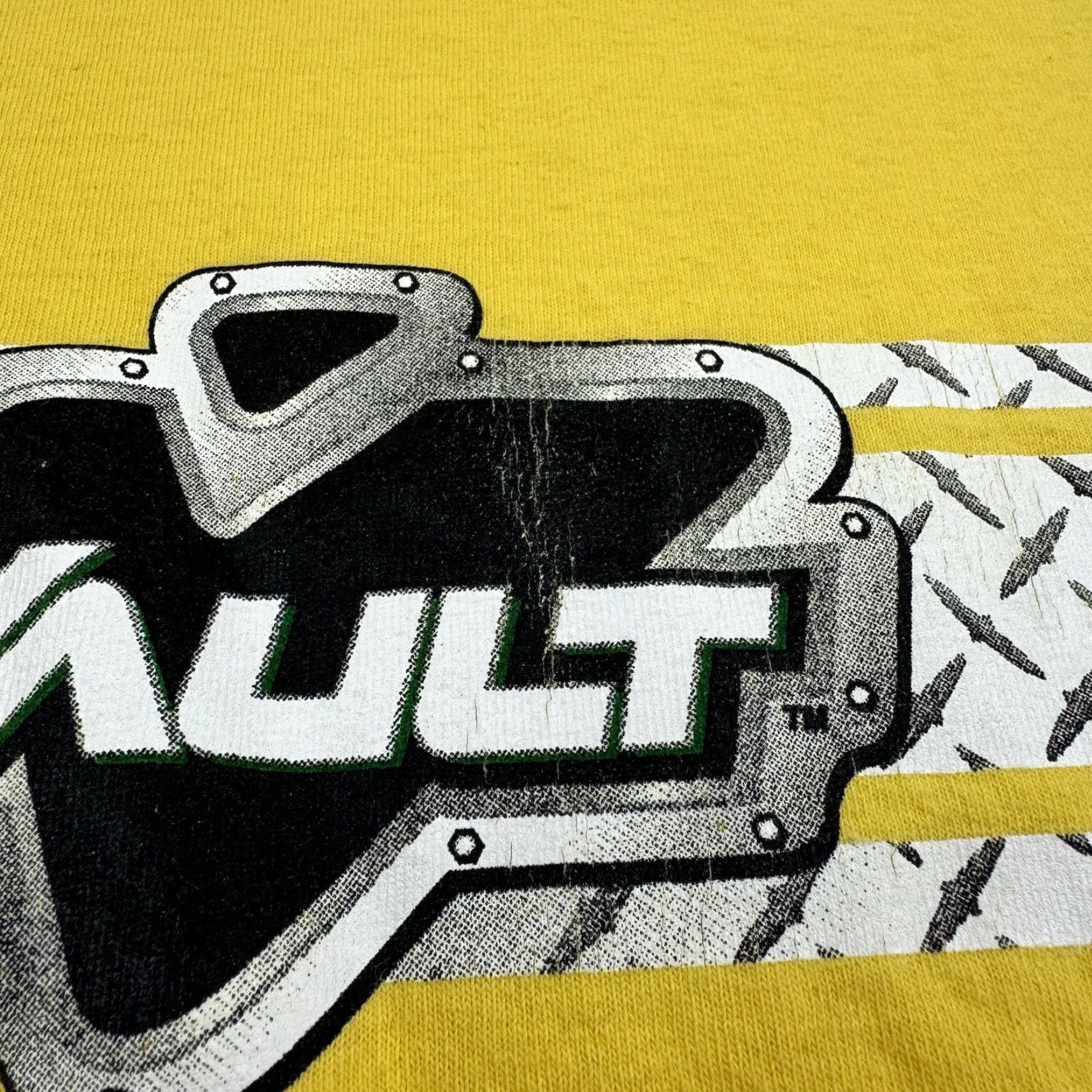 Gildan VINTAGE Gildan T-Shirt Men XL Yellow Energy Drink Promo Grunge Y2K 2000s Size US XL / EU 56 / 4 - 3 Thumbnail
