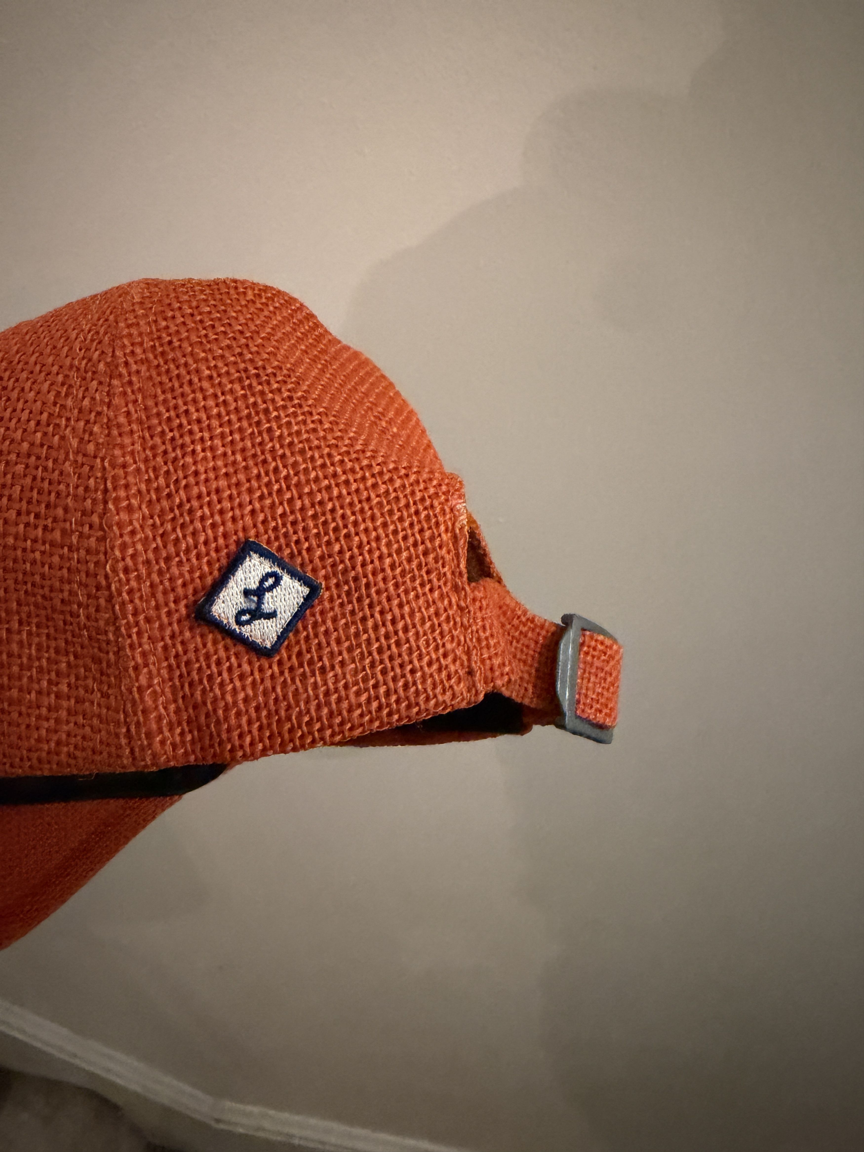 Larose Paris Larose Orange Burlap Baseball Cap Size ONE SIZE - 2 Thumbnail