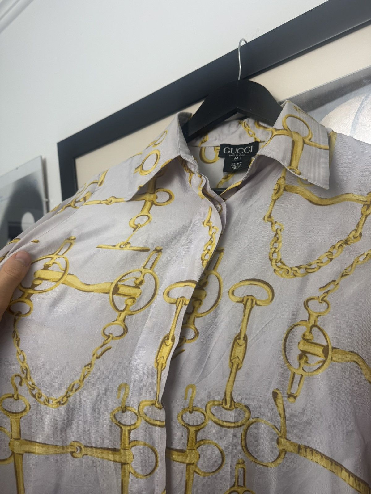 Gucci SS93 Gucci Tom Ford Silk Button Up Fullprint Shirt Designer Size US M / EU 48-50 / 2 - 6 Thumbnail