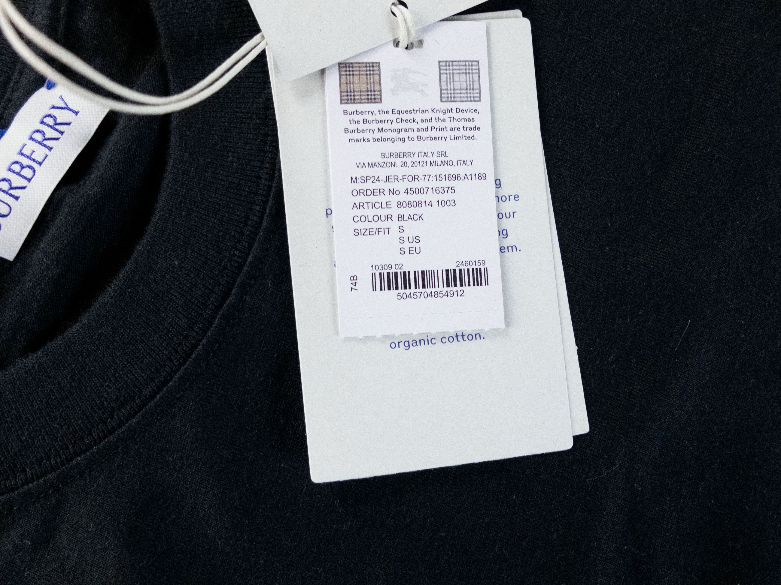 Burberry BURBERRY black equestrian knight logo patch t-shirt Small Size US S / EU 44-46 / 1 - 6 Thumbnail
