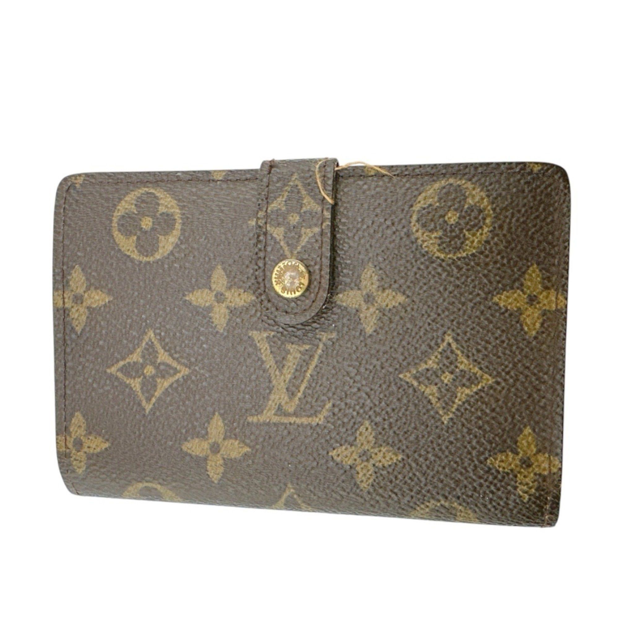 Louis Vuitton Louis Vuitton Bi-fold wallet with card pocket Monogram Porte Monnaie Viennese canvas M61663 Brown LV Size ONE SIZE - 1 Thumbnail
