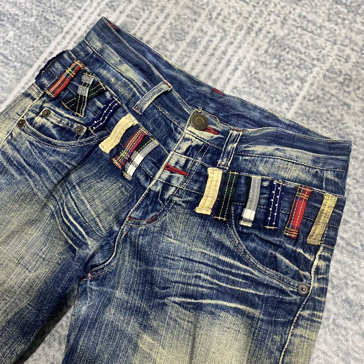 If Six Was Nine Sick☠️ Hysteric Style Double Waist Acid Wash Jeans 80s Size US 30 / EU 46 - 9 Thumbnail
