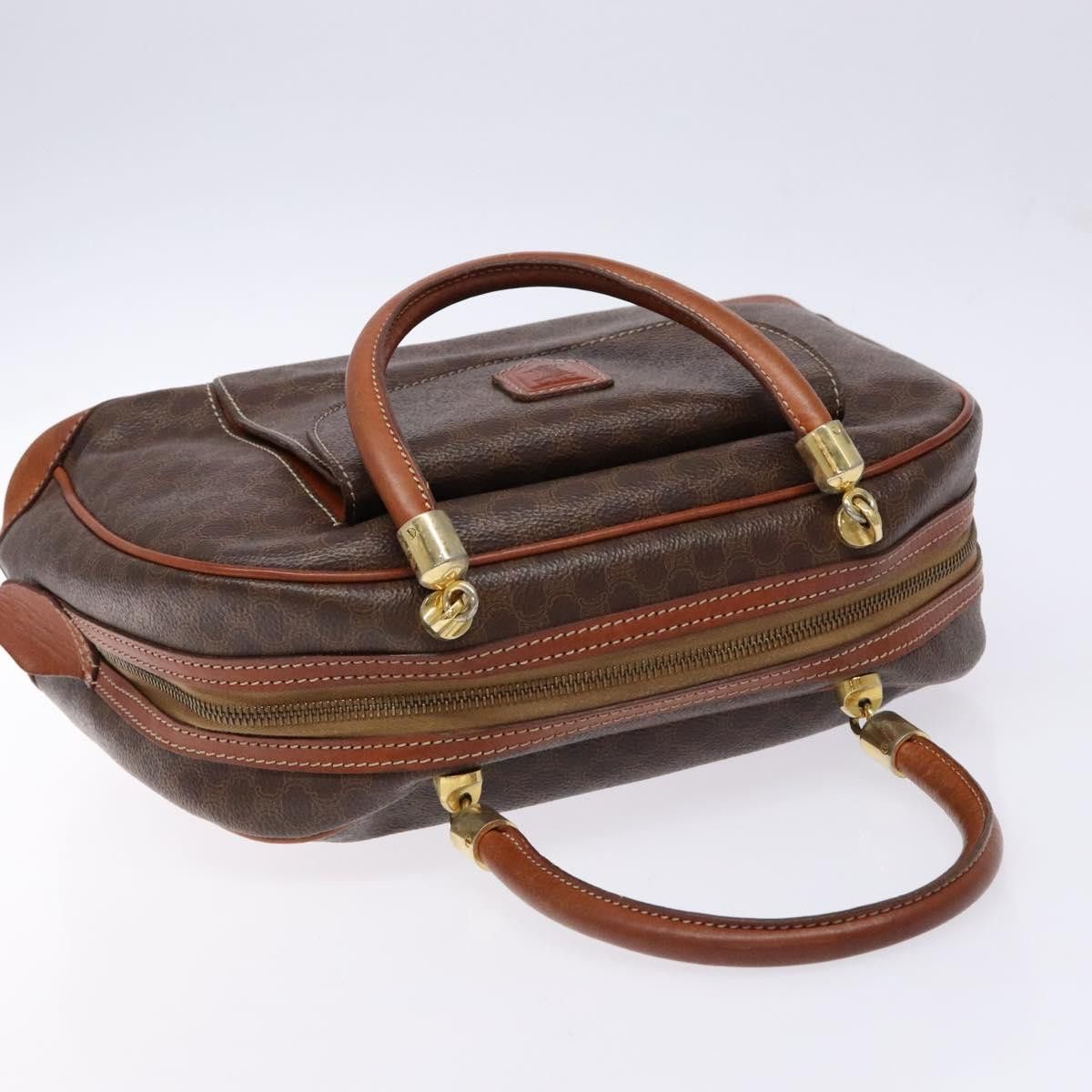 Celine CELINE Macadam Canvas Hand Bag Pvc Leather Brown Gold Size ONE SIZE - 6 Thumbnail