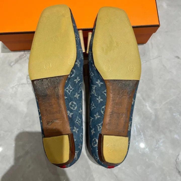 Louis Vuitton Louis Vuitton Denim Four Leaf Clover Flats -2508 Size US 6 / IT 36 - 4 Thumbnail