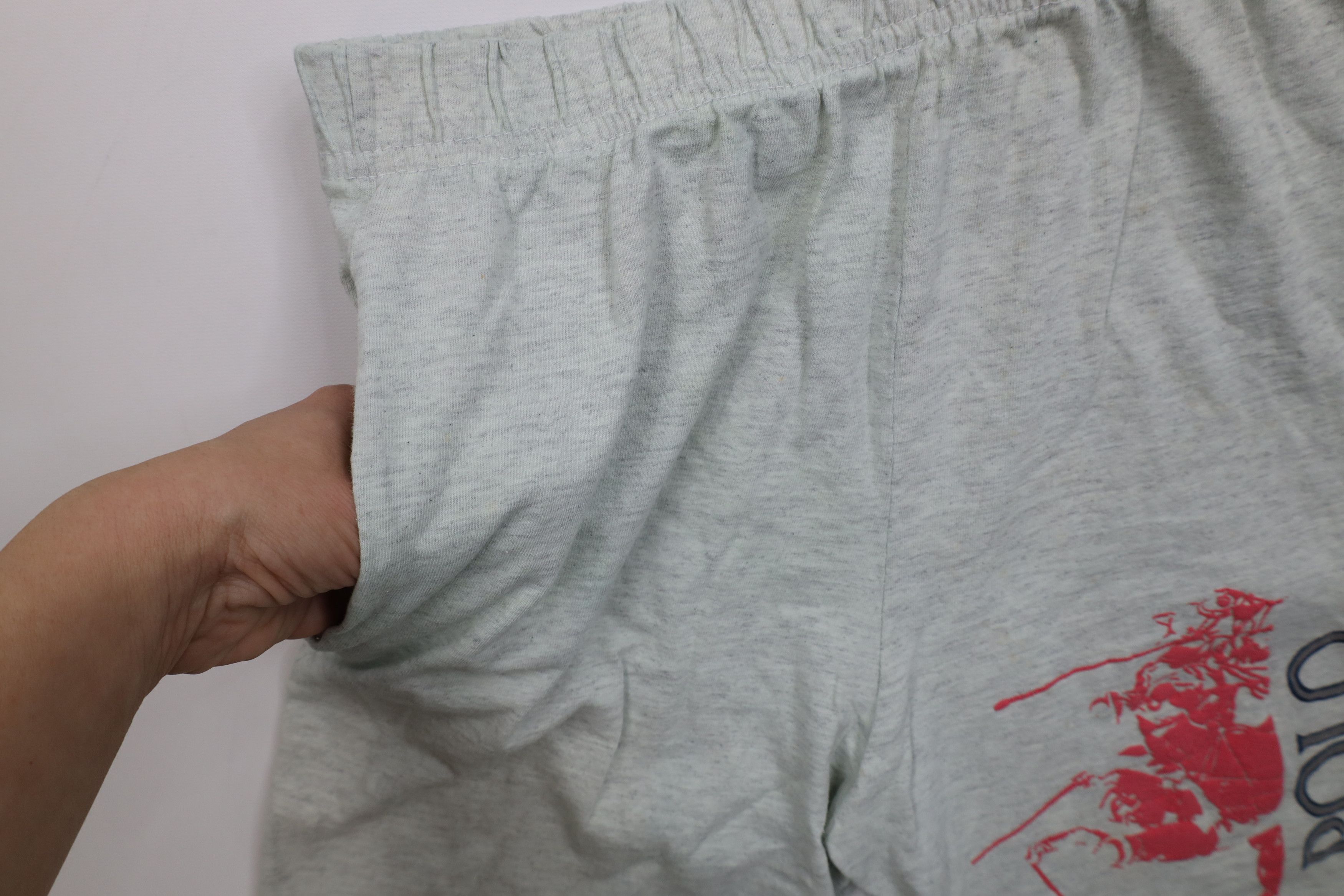 Vintage Vintage 90s Streetwear Spell Out Polo Horse Shorts Gray Size 26" / US 2 / IT 38 - 6 Thumbnail