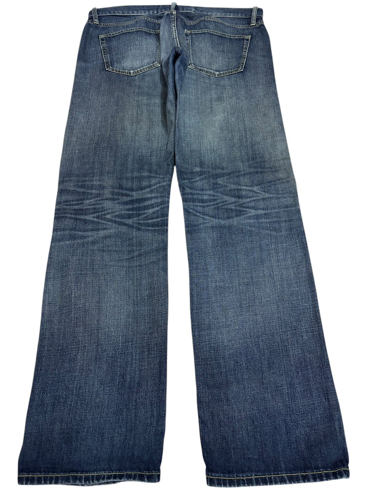 Japanese Brand × Kaihara Denim × Self Edge Vintage Kaihara Uniqlo Selvedge Faded Blue Washed Jeans Size US 37 - 3 Thumbnail