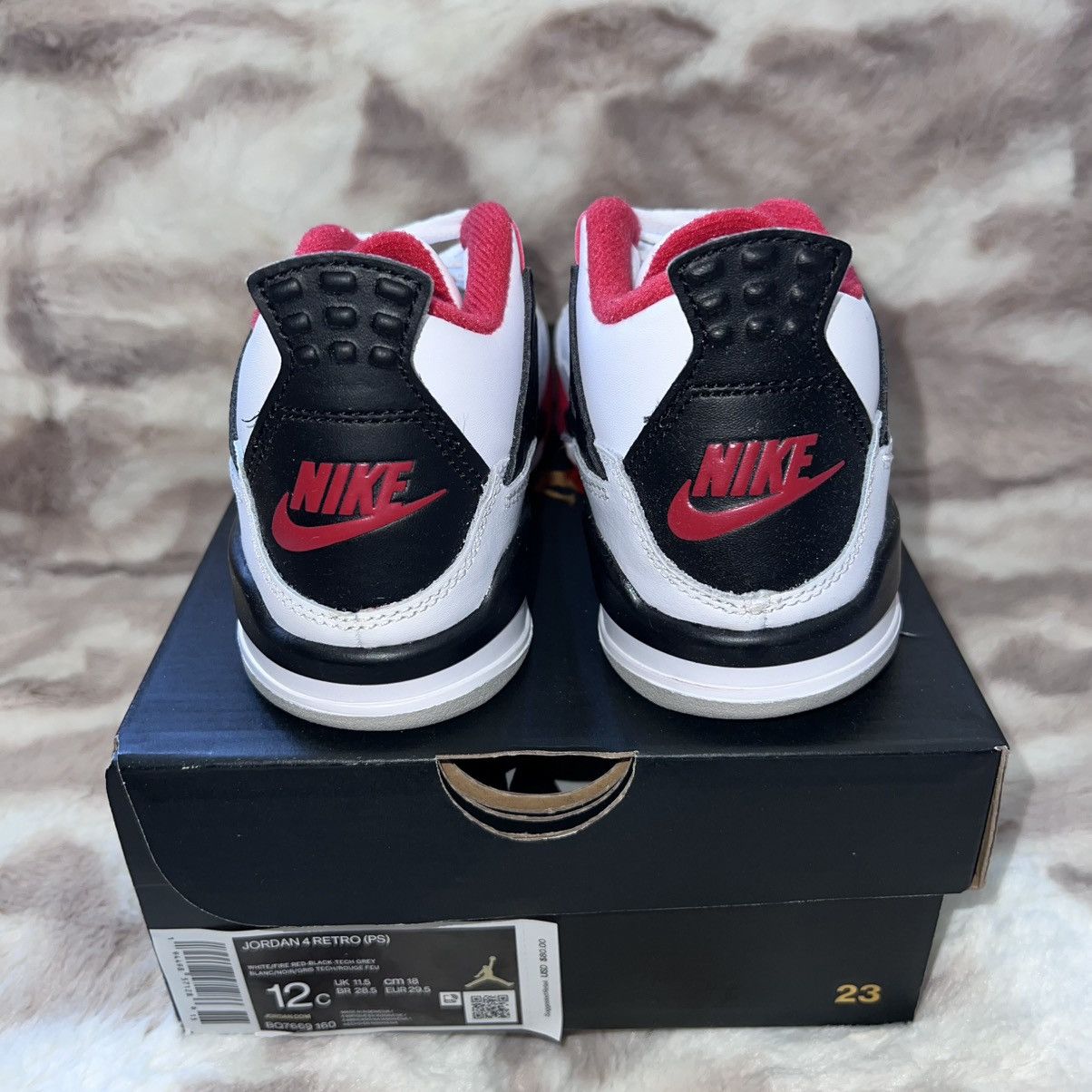 Jordan Brand JORDAN 4 RETRO FIRE RED (2020) (PS) Size US 5 / EU 37 - 6 Thumbnail