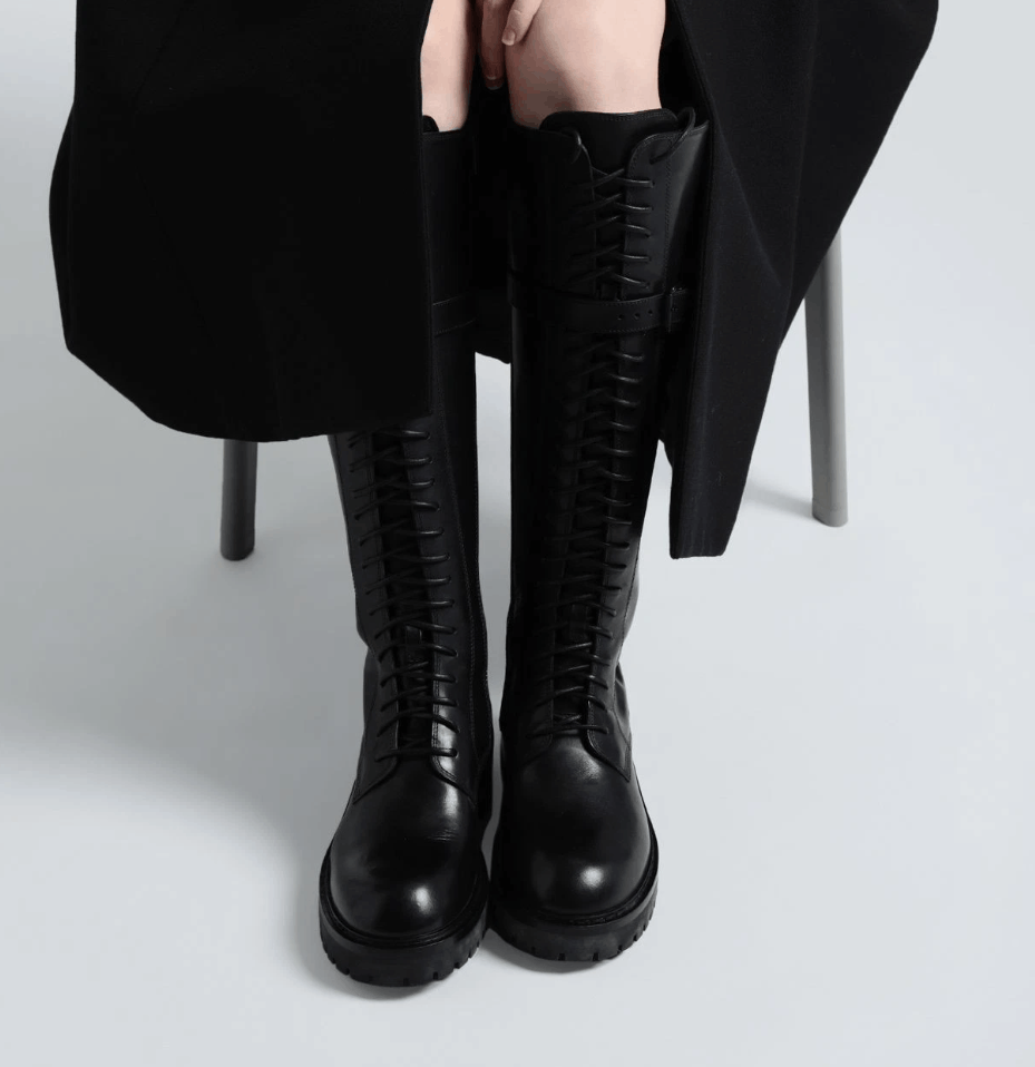 Ann Demeulemeester ANN DEMEULEMEESTER Leather Combat Boots Size US 6 / IT 36 - 4 Thumbnail