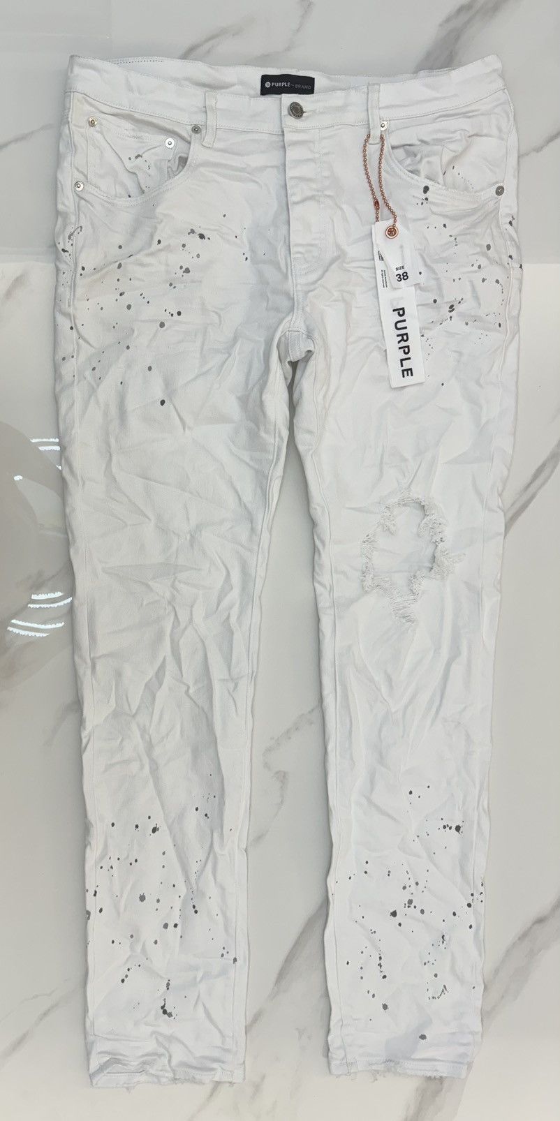Purple P001 Optic White Paint Blowout Size US 38 / EU 54 - 3 Thumbnail