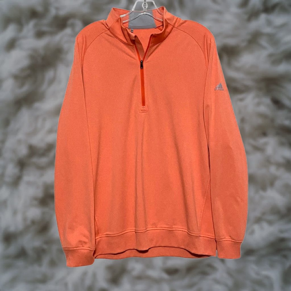 Adidas Adidas 1/4 Zip Pullover Mens M Orange Athleisure Activewear Golf Sporty Athletic Shirt Mens Orange Athletic Size US M / EU 48-50 / 2 - 1 Thumbnail