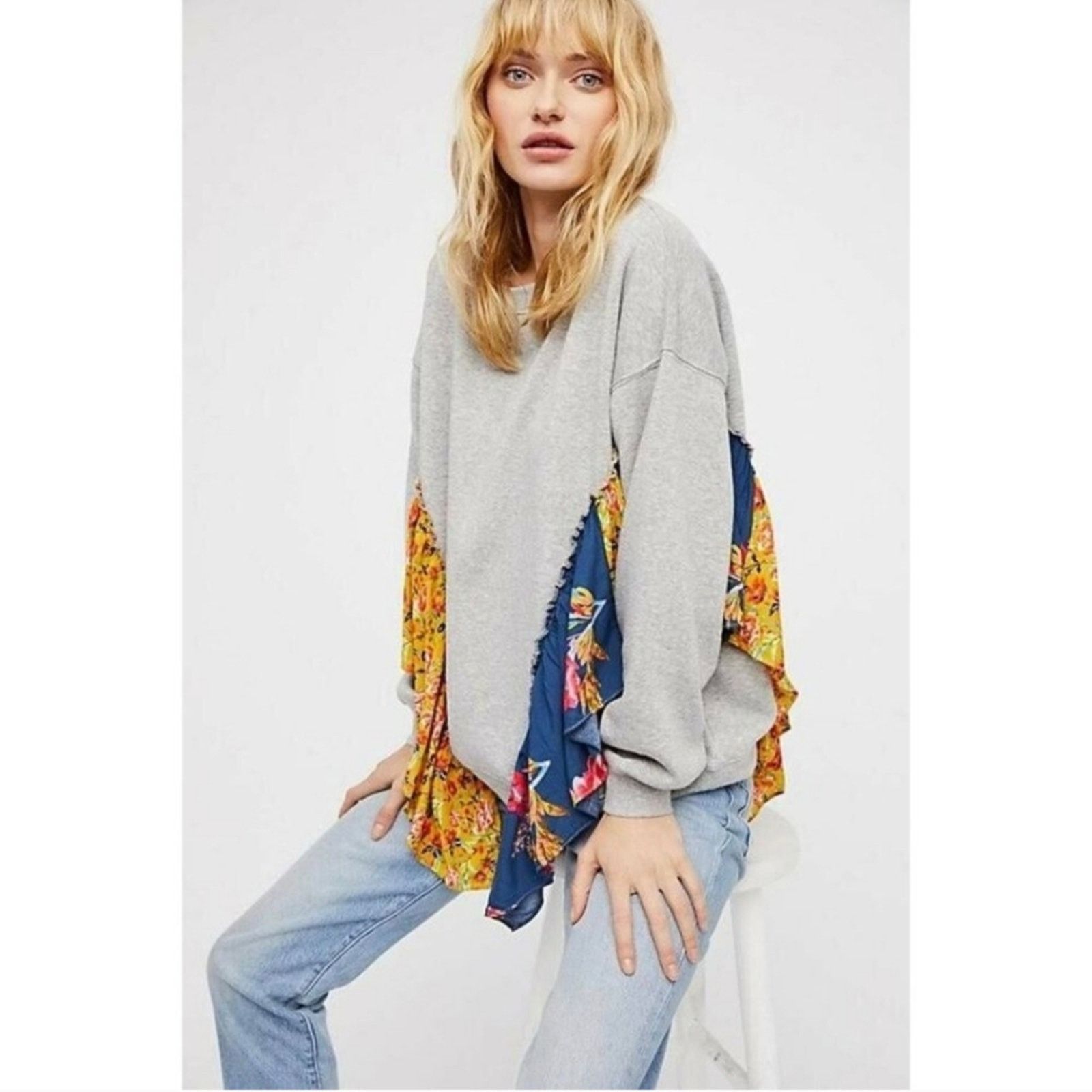 Free People Free People " She's Just Cute " Crewneck Sweater Size S / US 4 / IT 40 - 6 Thumbnail