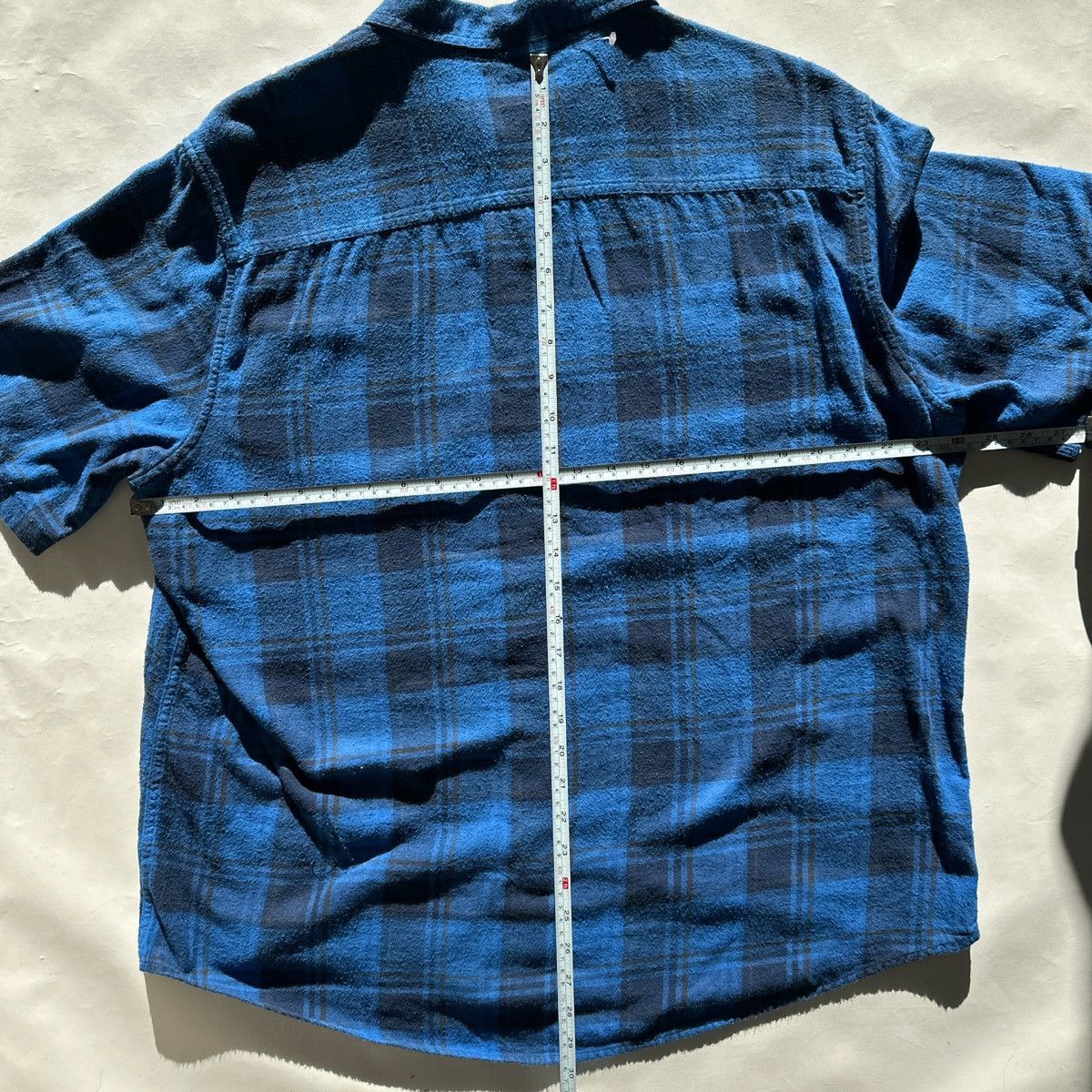 Vintage Vintage SS flannel button up utility work shirt plaid check Size US L / EU 52-54 / 3 - 6 Thumbnail